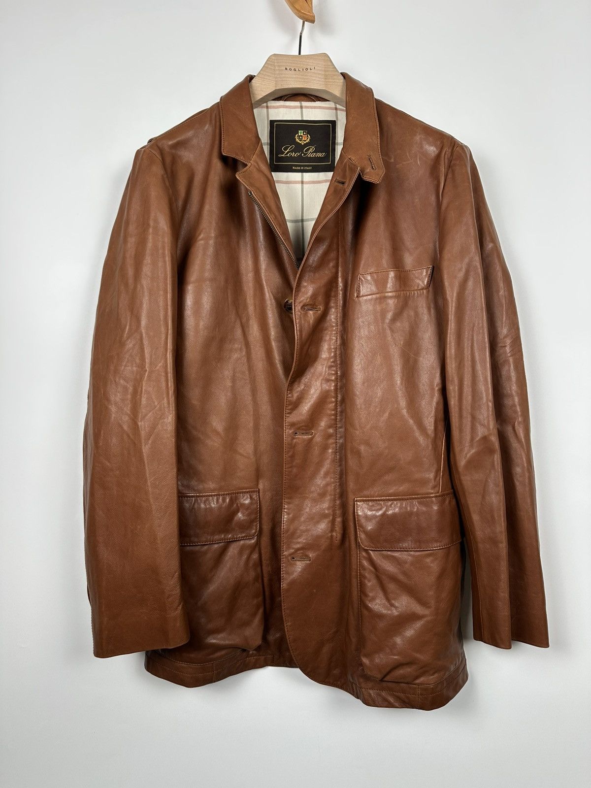 Loro Piana Loro Piana Brown Leather Jacket Size US M / EU 48-50 / 2 - 1 Thumbnail