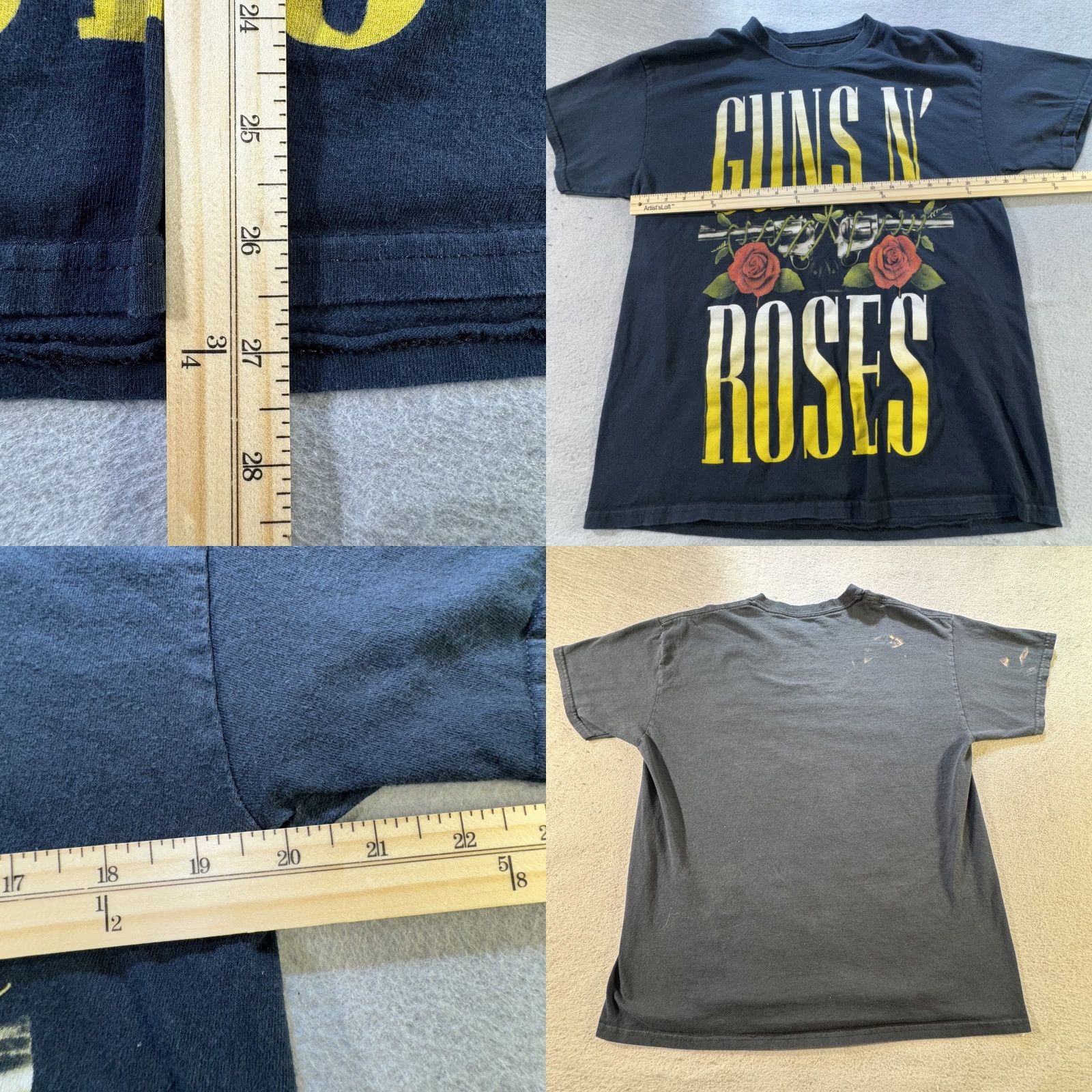 Vintage VINTAGE Guns N Roses Shirt Mens XL Crew Neck Short Sleeve Black 100% Cotton Band Tee 90s Concert Rock Mens Size US XL / EU 56 / 4 - 8 Thumbnail
