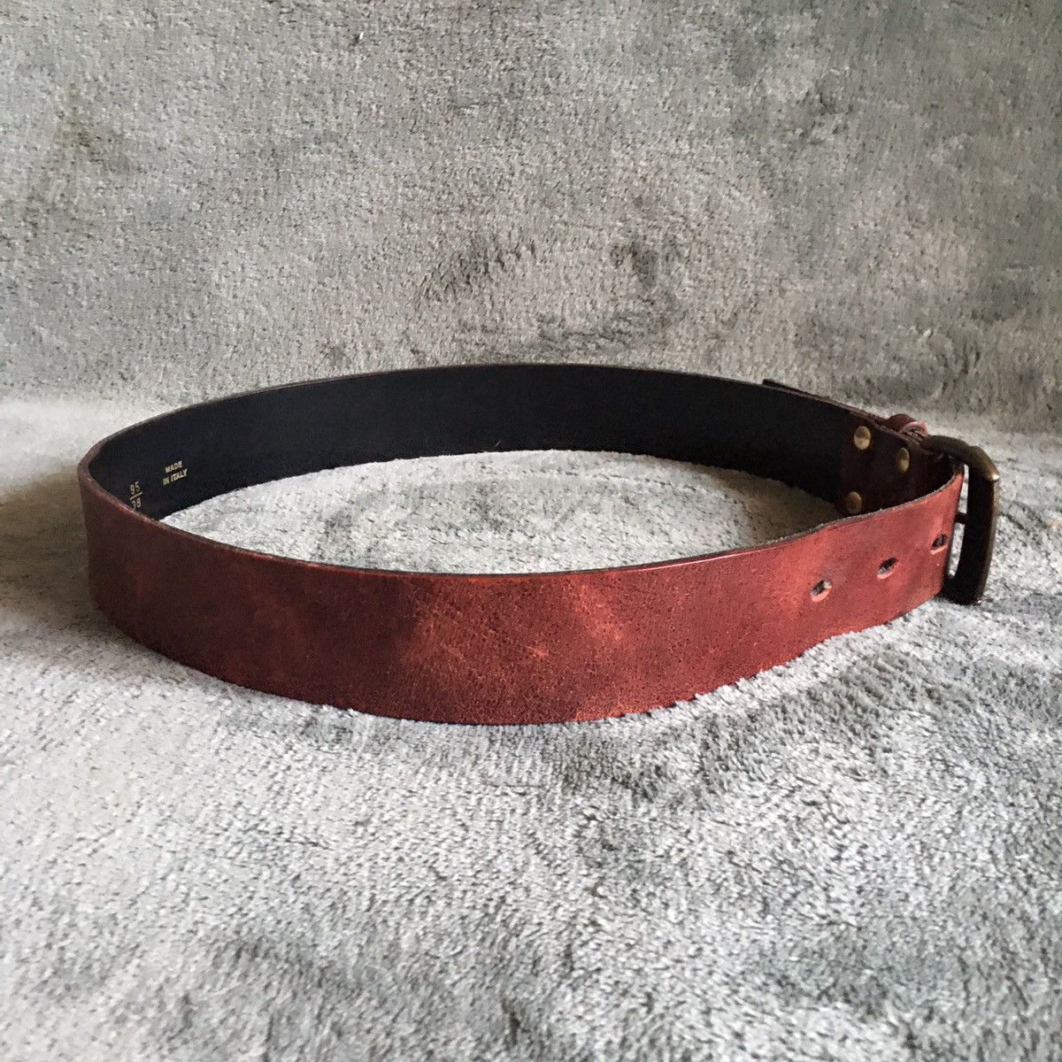 Roberto Cavalli Roberto Cavalli Burgundy Leather Italy Mens Belt Size 38 Size 38 - 5 Thumbnail