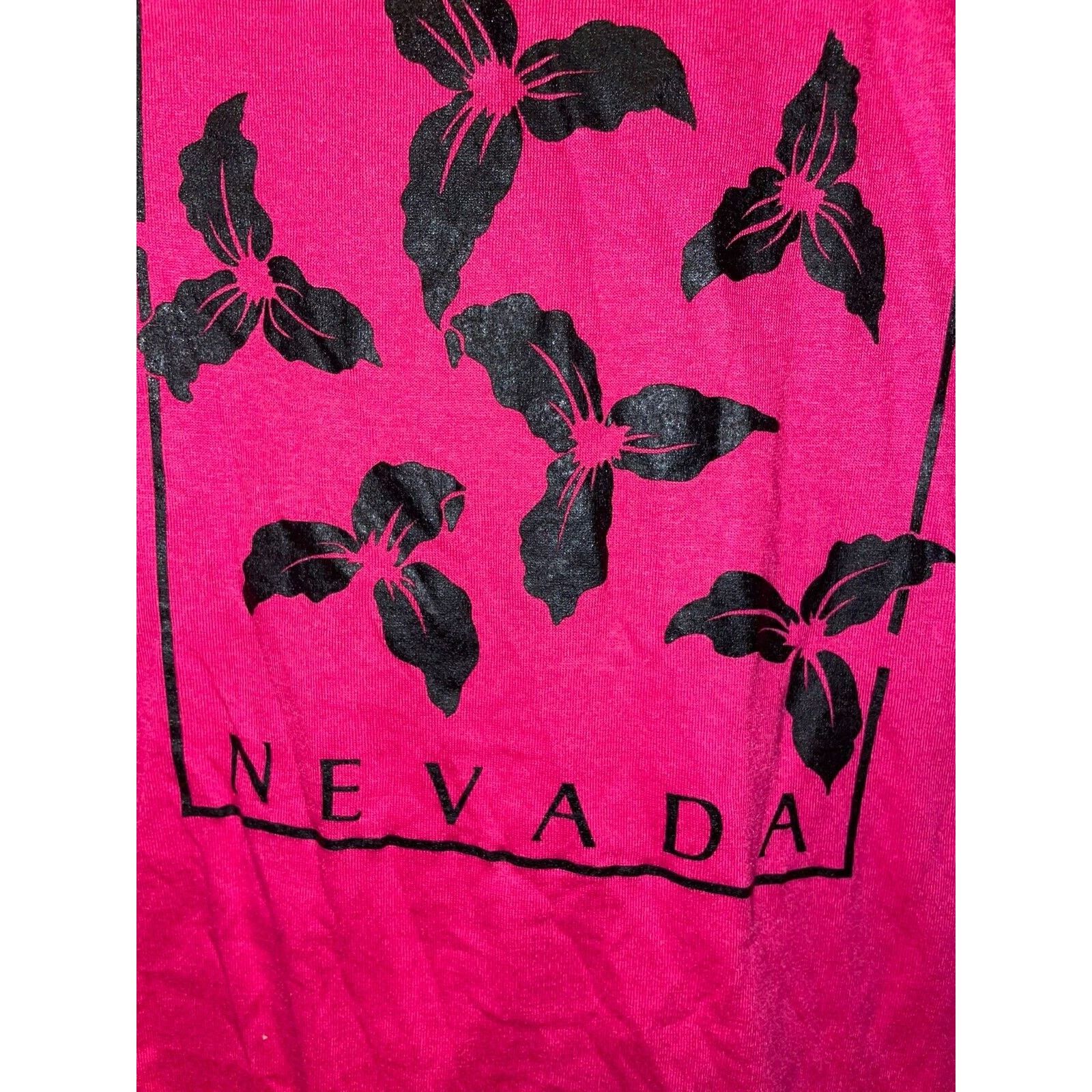 Jerzees Vintage Las Vegas Shirt NV Nevada Flower Pink Tee VTG 90s M Size US M / EU 48-50 / 2 - 5 Thumbnail