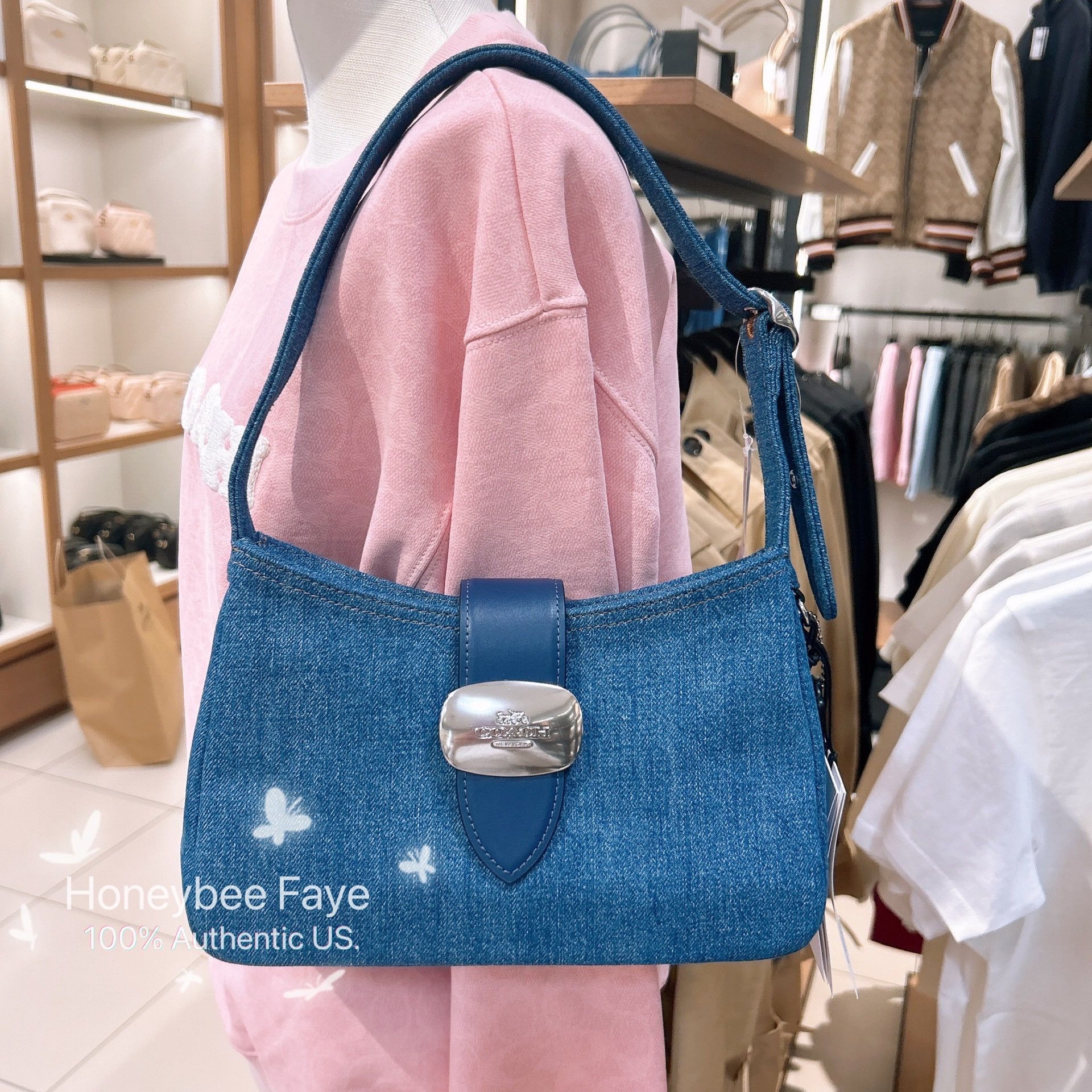 Eliza Shoulder Bag In Signature Denim CAK45