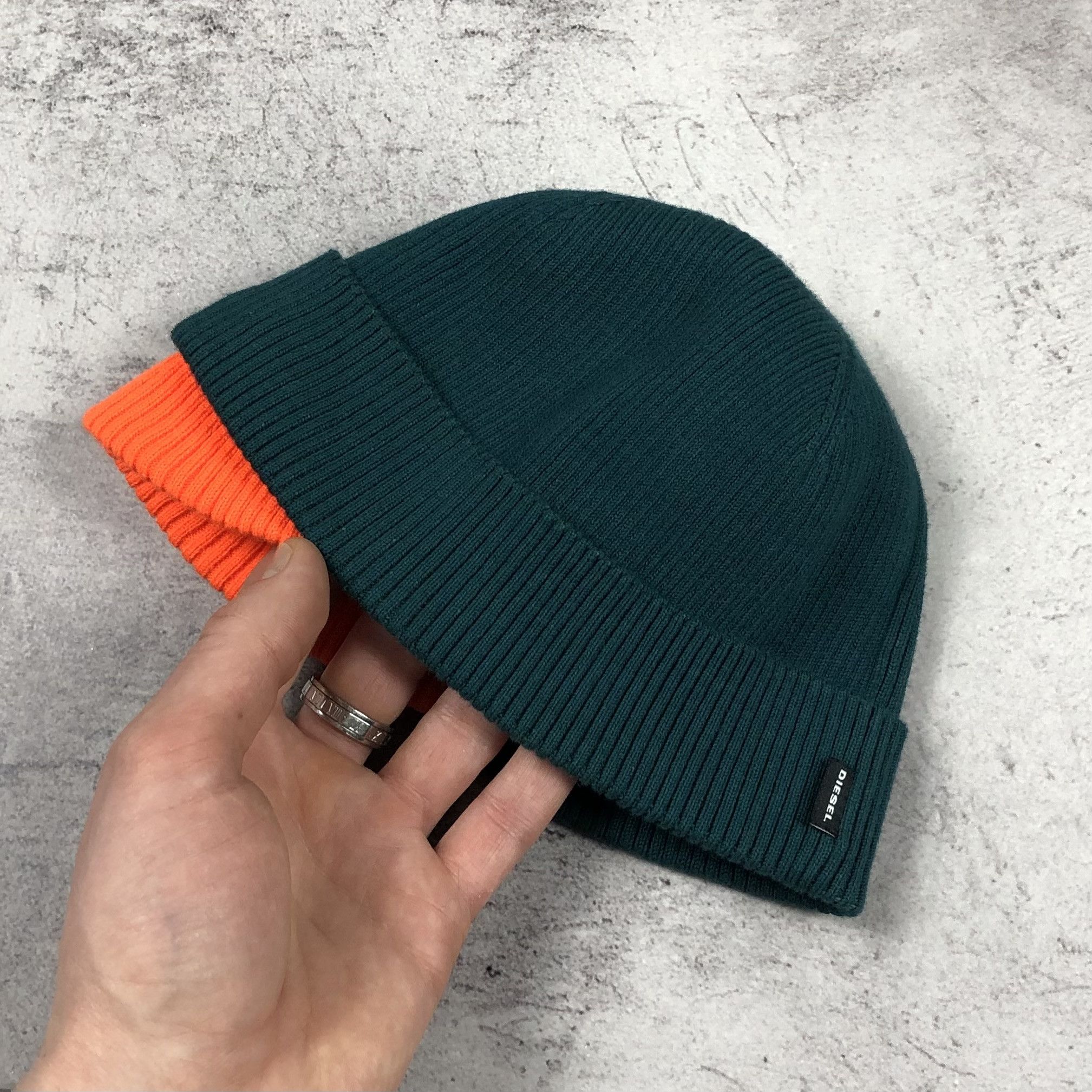 Diesel Diesel K-dobly Nylon Cotton Beanie Green Orange Ethiopia Hat Size ONE SIZE - 2 Thumbnail