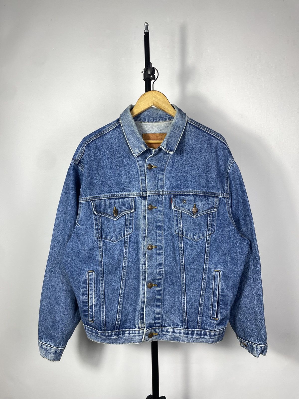Levi's × Levi's Vintage Clothing × Vintage Vtg Levis USA Reworked 501 Pants Trucker Denim Jacket Size US M / EU 48-50 / 2 - 1 Thumbnail