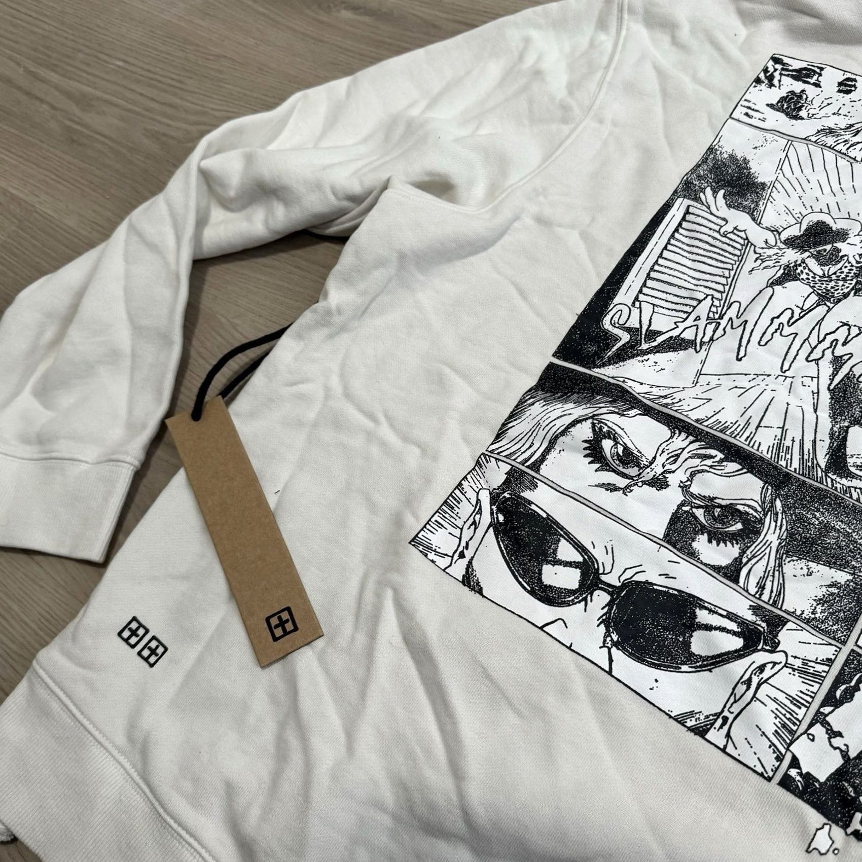 Ksubi KSUBI Hoodie Anime Cartoon Style Japanese Denim White 2XL Men Size US XXL / EU 58 / 5 - 5 Thumbnail