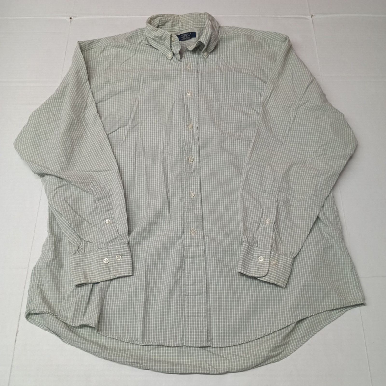 Brooks Brooks Sport Shirt Men's L Large White & Green Checkered Size US L / EU 52-54 / 3 - 1 Thumbnail