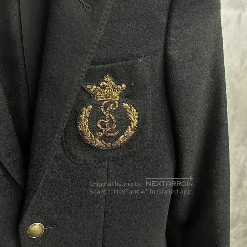 Saint Laurent Paris Saint Laurent Paris Black wool college style embroidered l Size XXS / US 00 / IT 34 - 3 Thumbnail