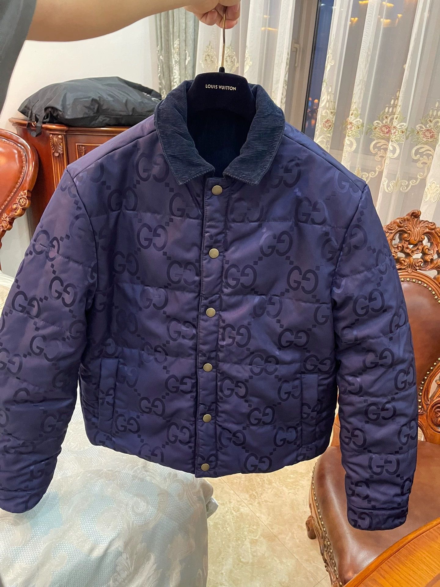 Gucci Gucci Double-Face Logo Corduroy Jacket 48 Worn Size US M / EU 48-50 / 2 - 1 Thumbnail