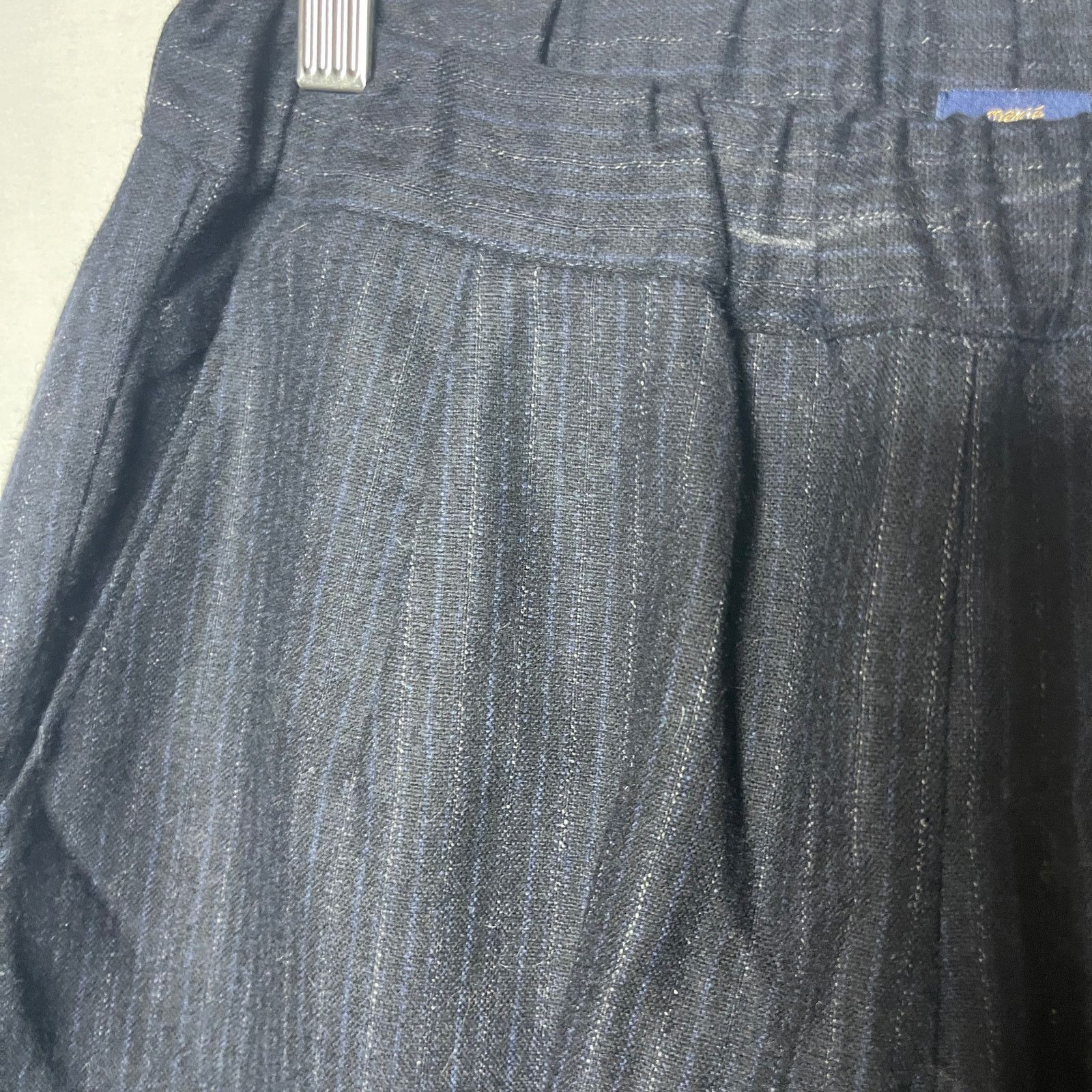Other Makie 100% wool black pinstripe pull on crop wide leg pants Size 24" / US 00 / IT 34 - 4 Thumbnail