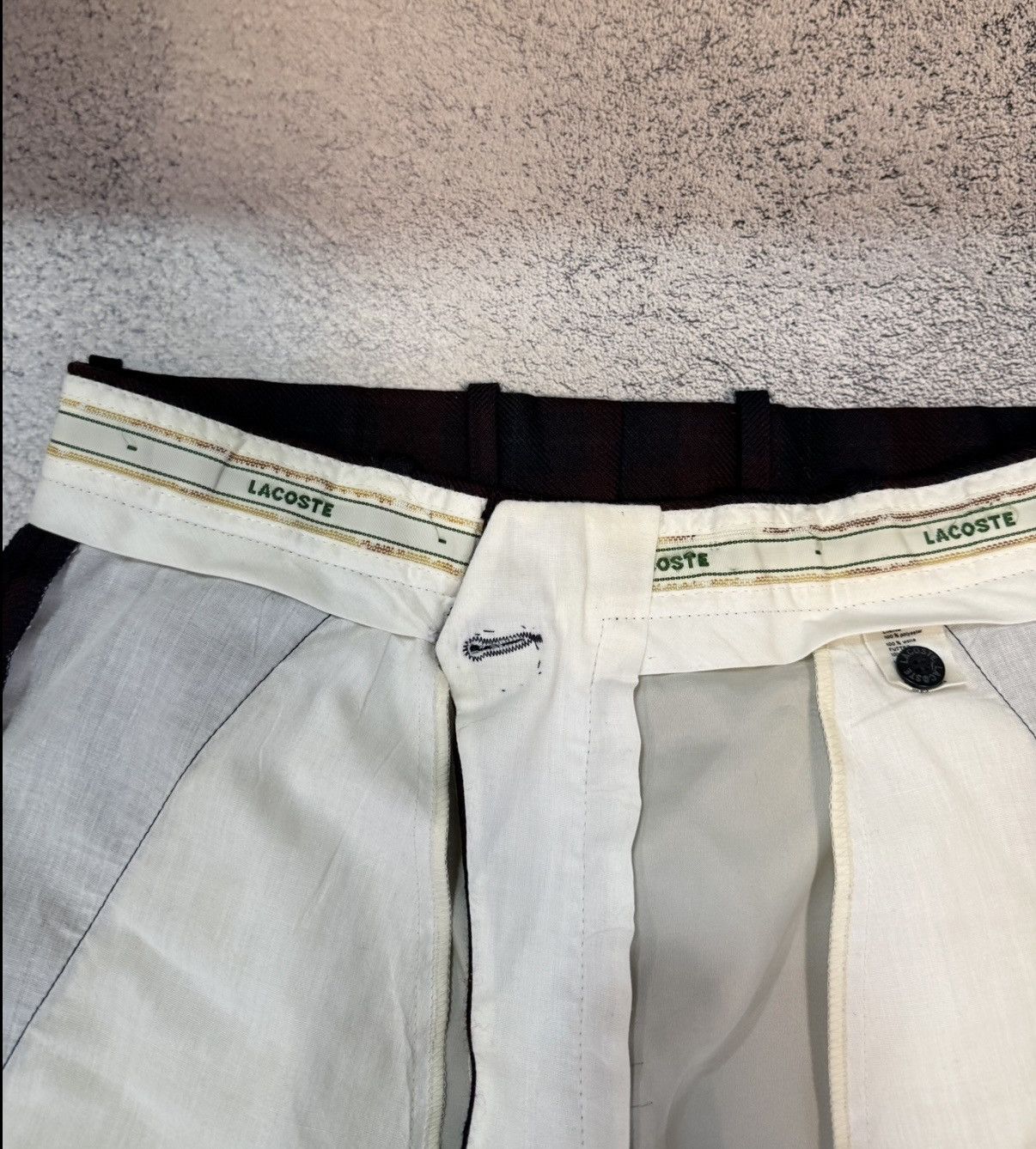 Lacoste Vintage Lacoste Pants Trousers Men Made In France Wool Plaid Size US 30 / EU 46 - 16 Thumbnail