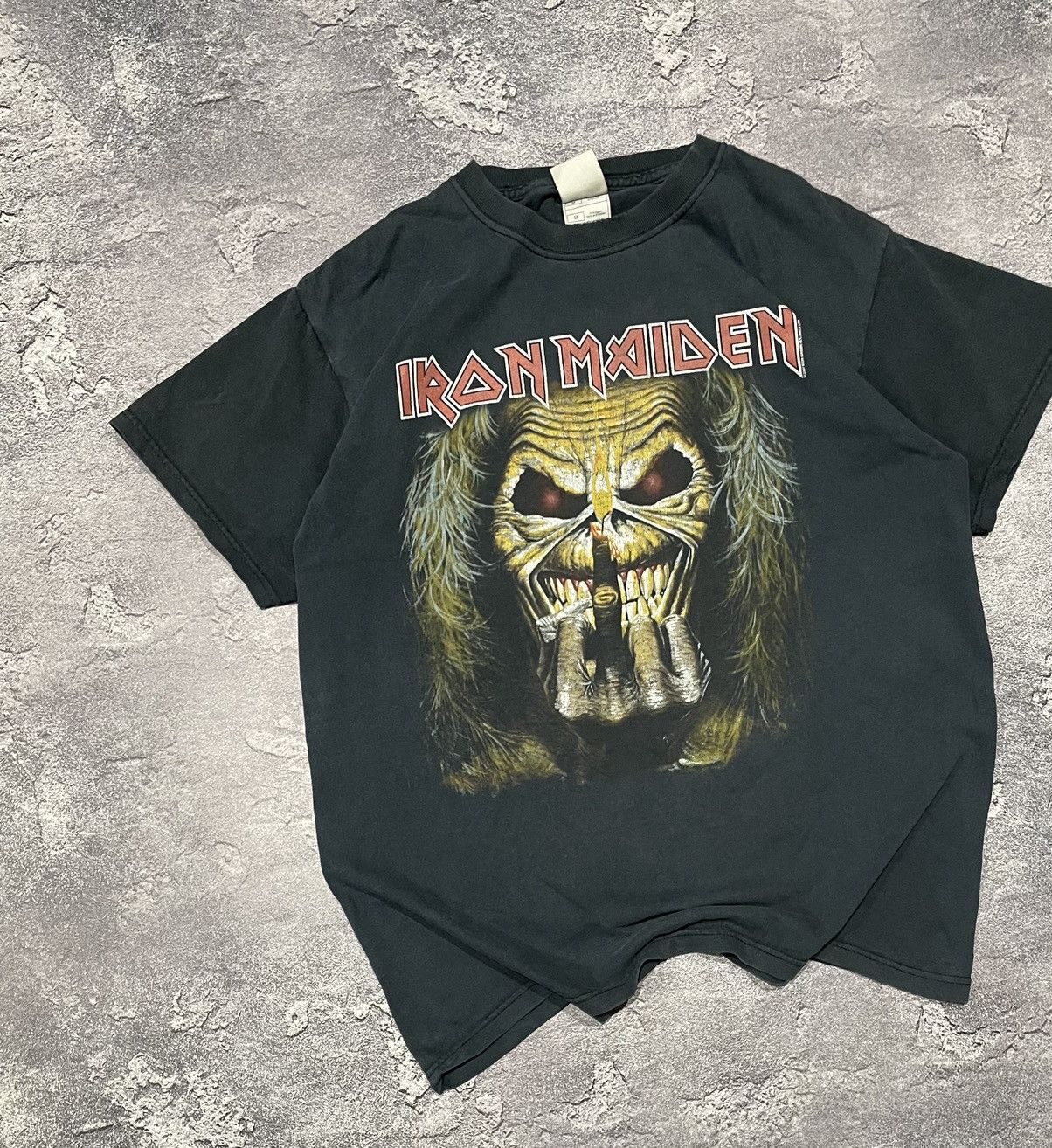 Band Tees Vintage 2007 Iron Maiden Eddie Candle Finger Crazy Y2K Tee Size US M / EU 48-50 / 2 - 3 Thumbnail