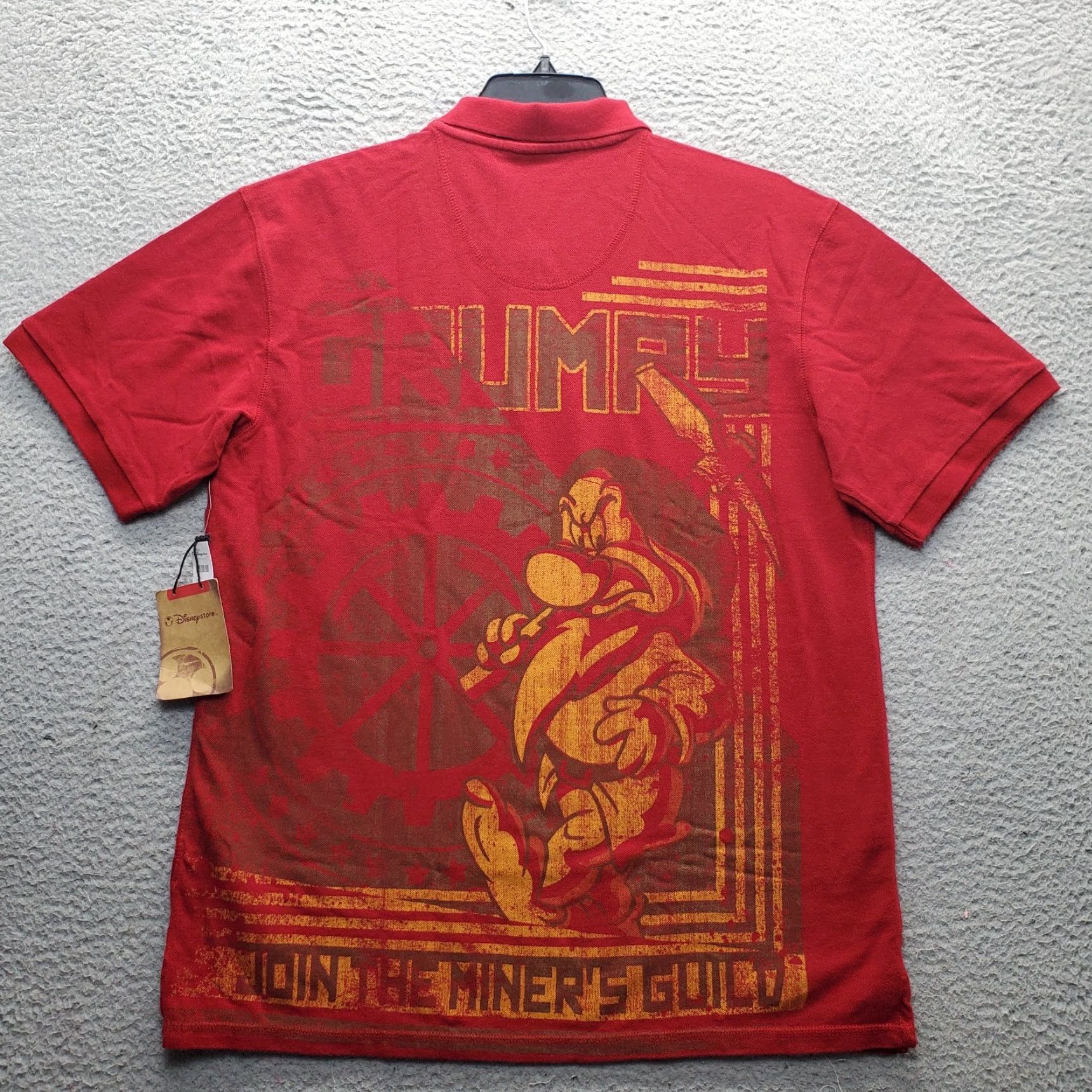 Disney Disney Polo Shirt Mens L Red Grumpy's Miners Guild Classic Fit Short Sleeve Size US L / EU 52-54 / 3 - 2 Thumbnail