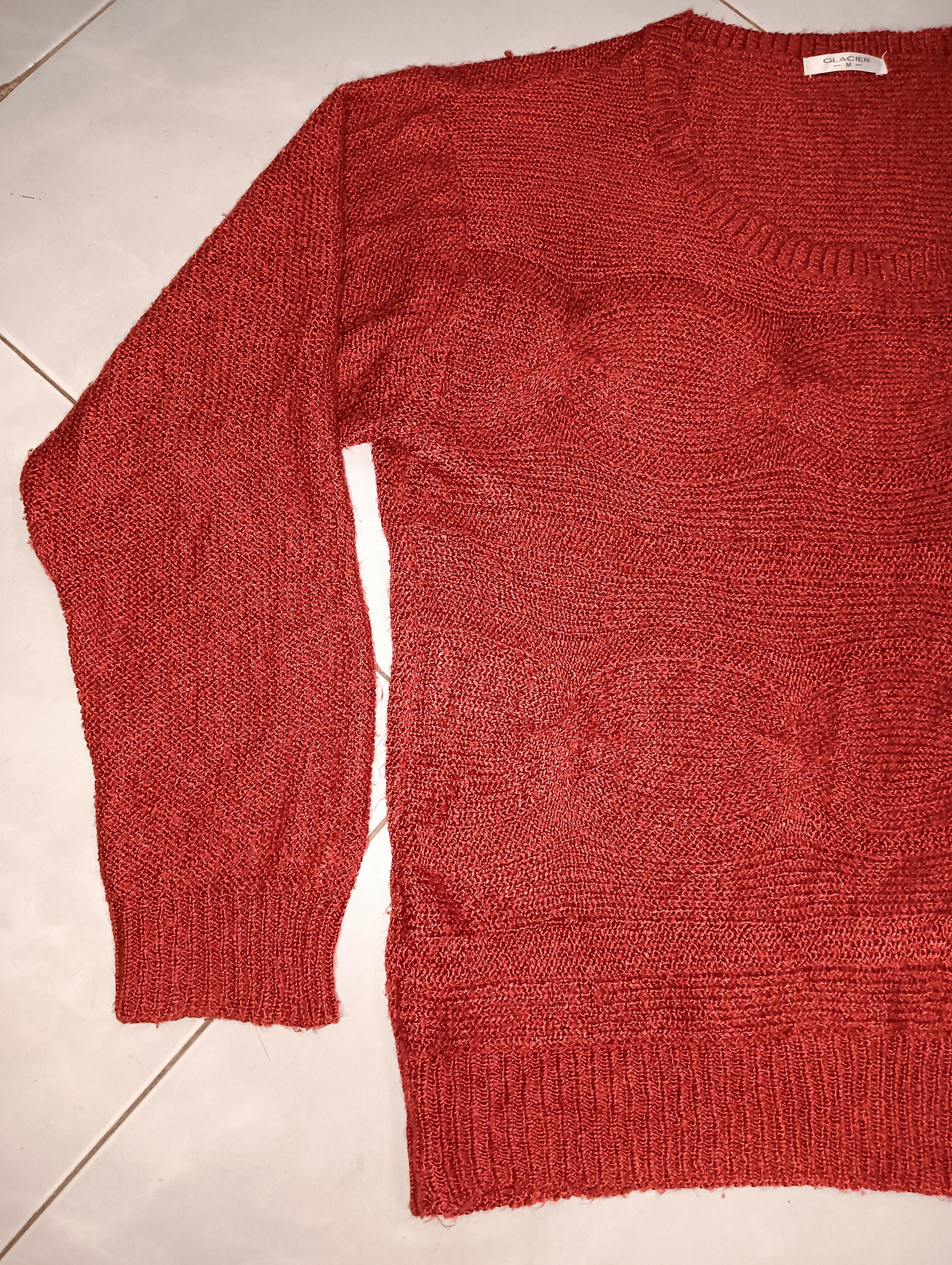 Vintage Glacier Maroon Shag Shaggy Fur Mohair Knitwear Size US M / EU 48-50 / 2 - 2 Thumbnail