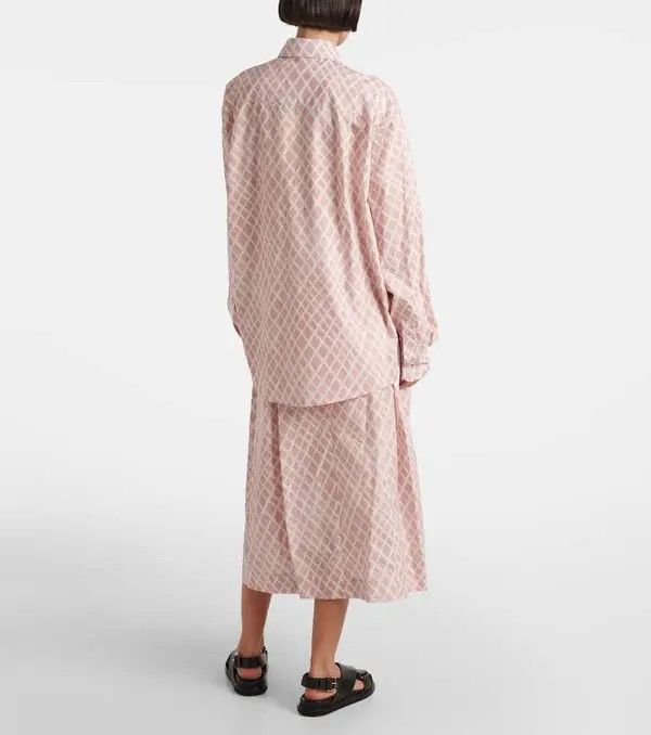 Marni o1w1db11125 Checked Cotton Poplin Shirt in Pink Size XL / US 12-14 / IT 48-50 - 3 Thumbnail