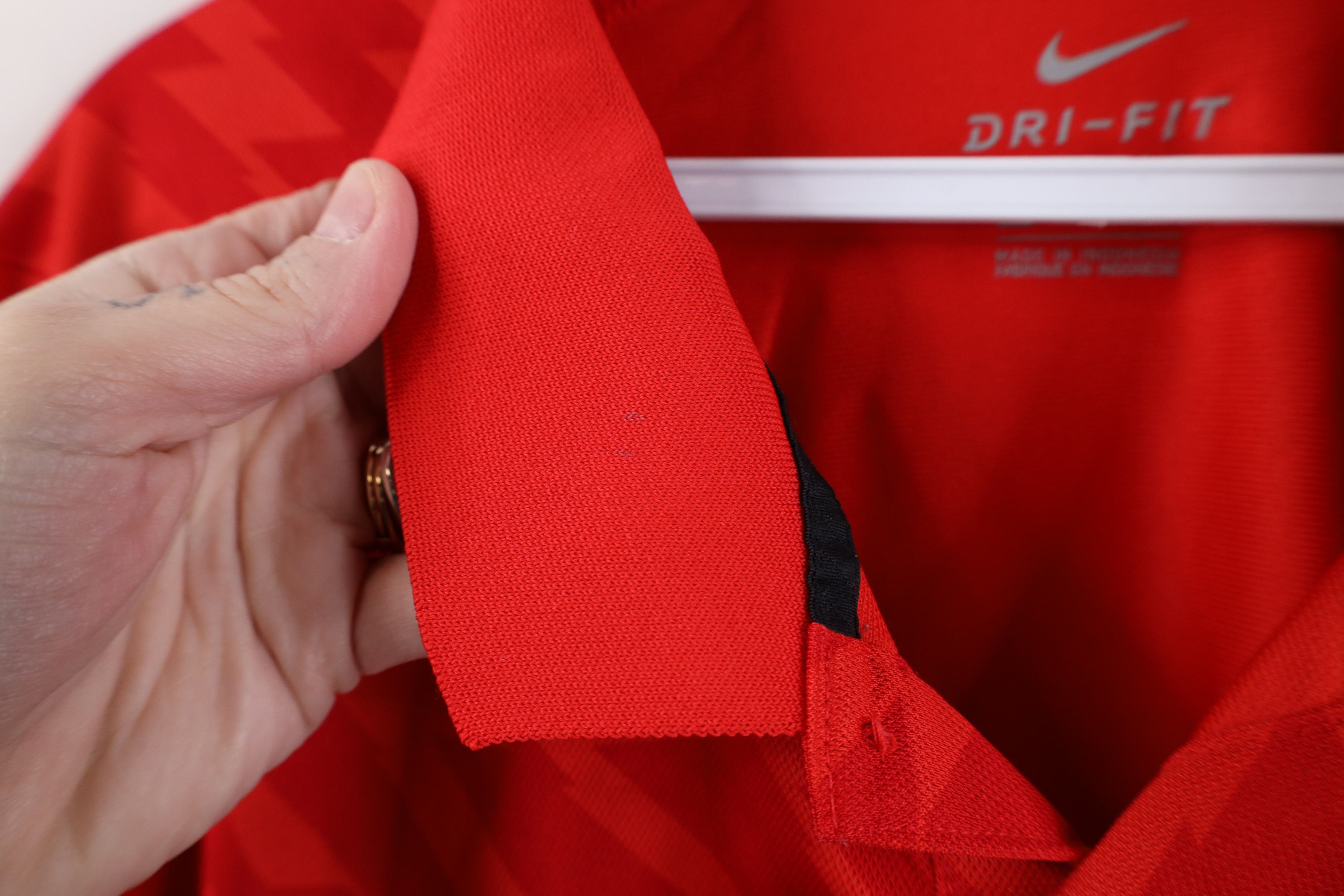 Nike Nike Ohio State University Football Knit Golf Polo Shirt Red Size US XL / EU 56 / 4 - 8 Thumbnail