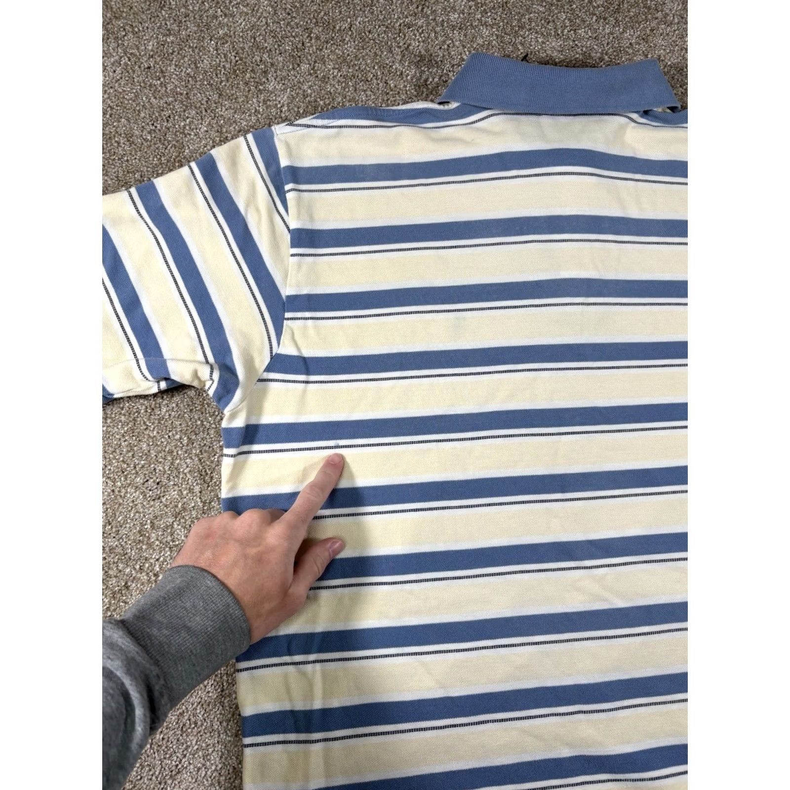 Polo Ralph Lauren VINTAGE Polo Ralph Lauren Rugby Shirt Mens XL Striped Blue Yellow Pony 90's Size US XL / EU 56 / 4 - 7 Thumbnail