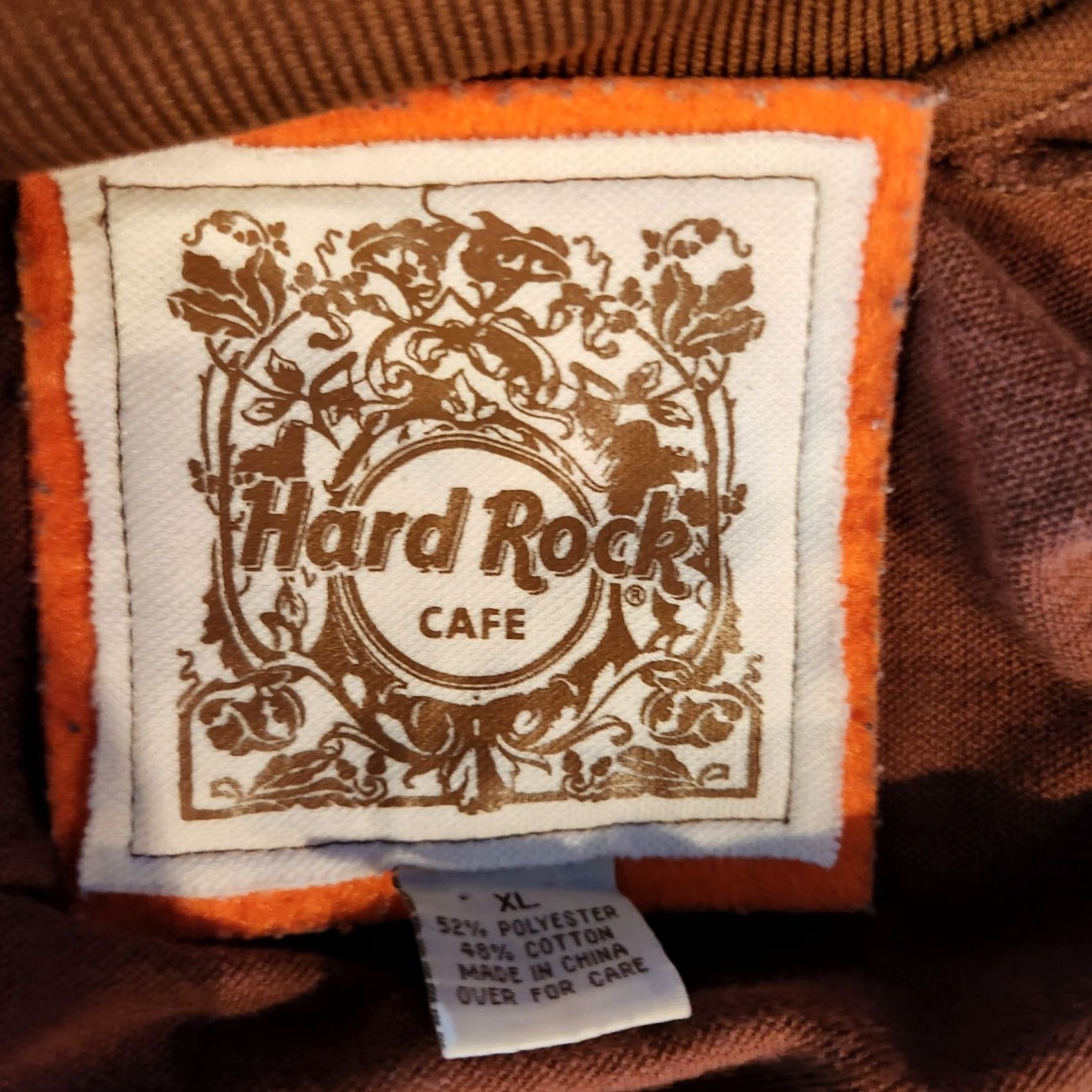 Hard Rock Cafe VINTAGE Hard Rock Cafe Hoodie XL Brown Mertle Beach Embroidered Zip-Up Hooded Sweatshirt Mens Size US XL / EU 56 / 4 - 6 Thumbnail