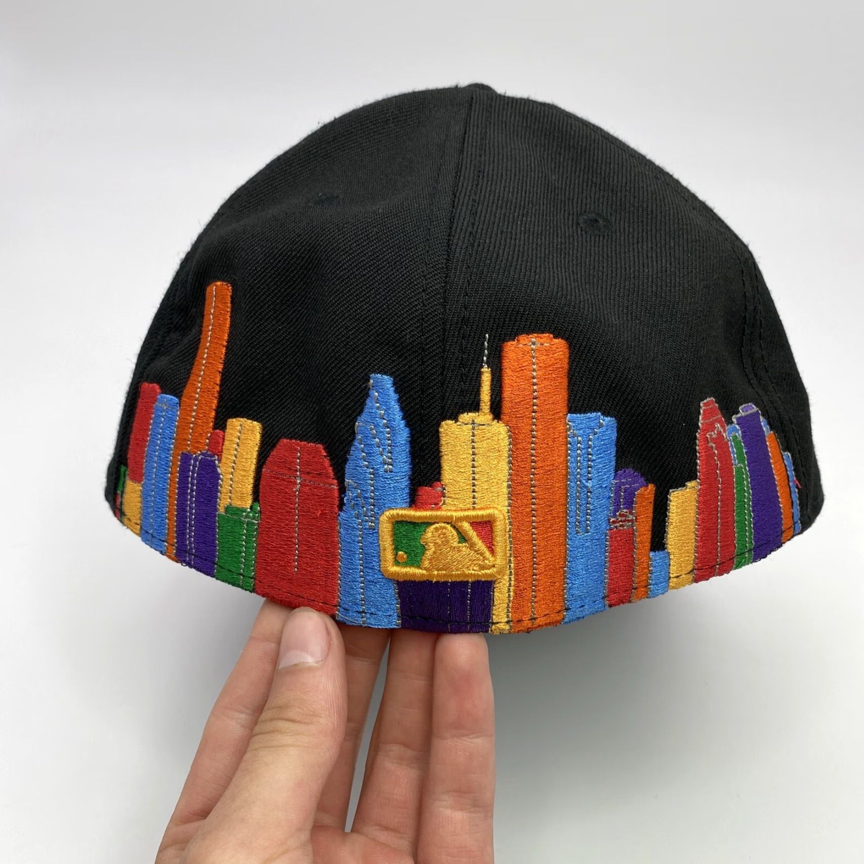 New Era VINTAGE New Era Houston Astros City Skyline Fitted Hat 7 Black 100% Wool Sports Mens Size ONE SIZE - 4 Thumbnail