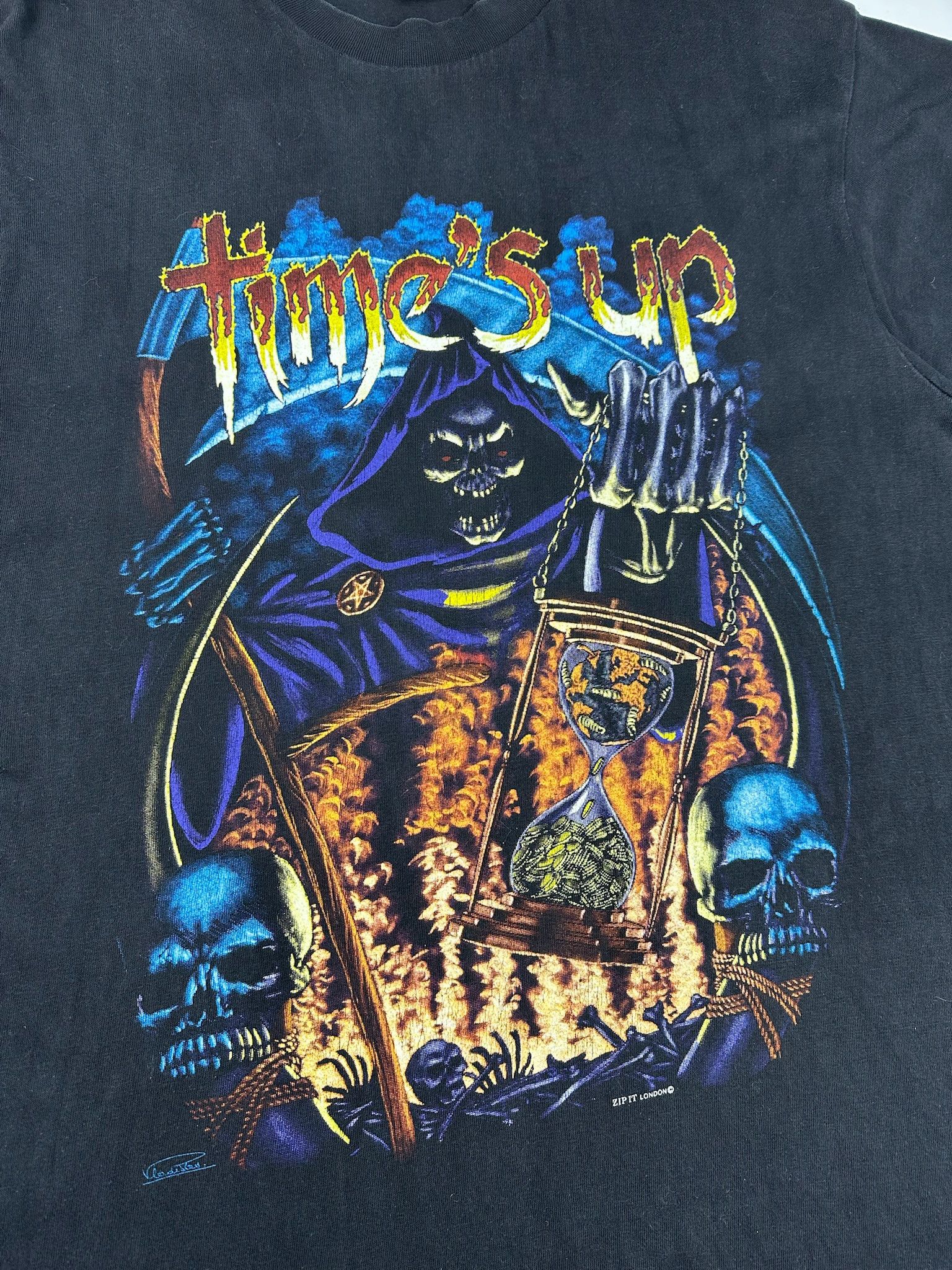 Band Tees Vintage 2000s Skull Bones Tee grim reaper evil Size US L / EU 52-54 / 3 - 4 Thumbnail