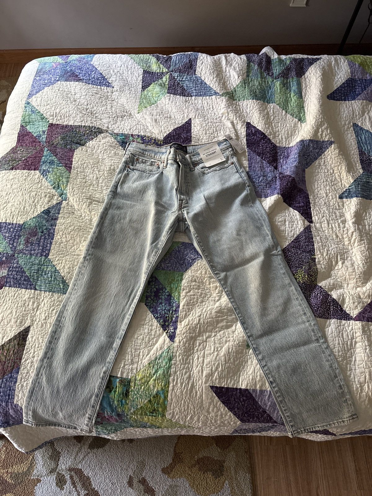 Abercrombie & Fitch A&F Vintage Stretch Straight Jean Size US 31 - 2 Thumbnail