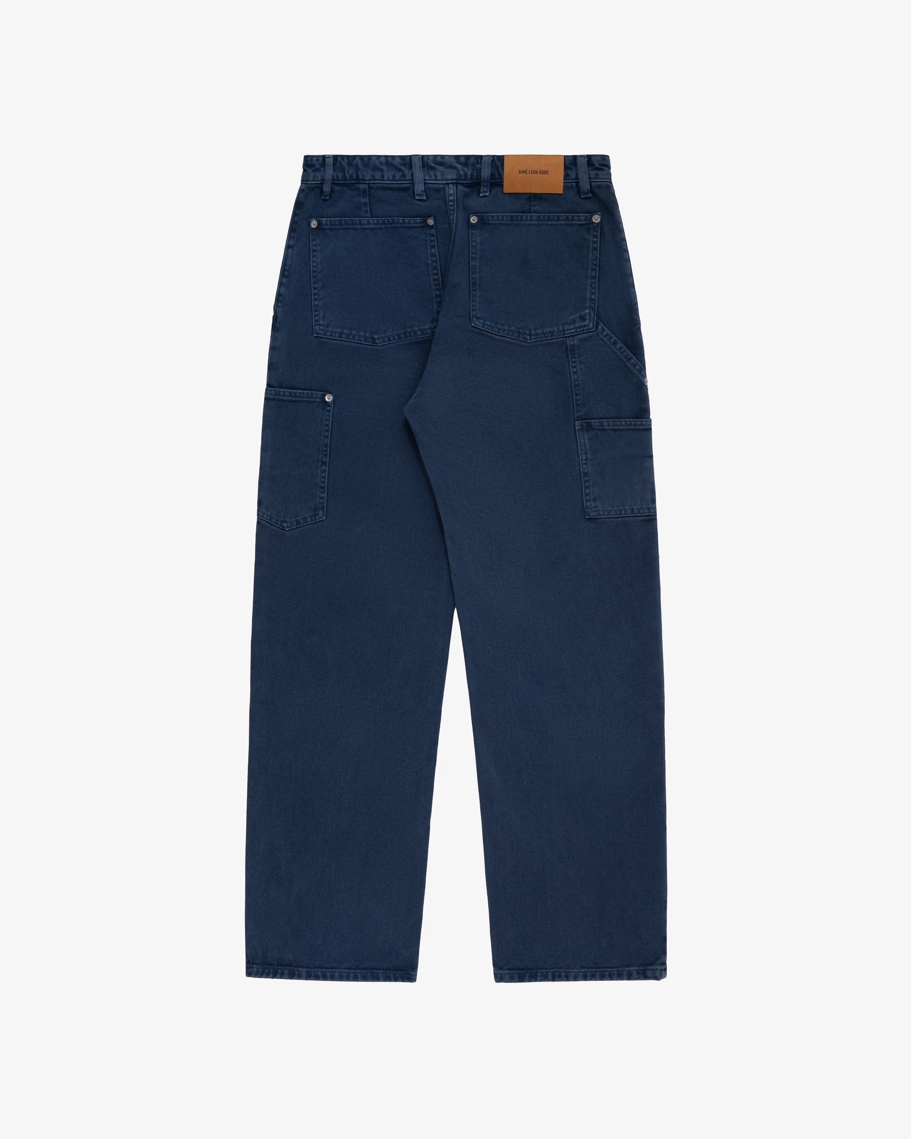 Aime Leon Dore o1mle0126 Garment Dyed Double Knee Carpenter Pant in Blue Size US 32 / EU 48 - 2 Thumbnail