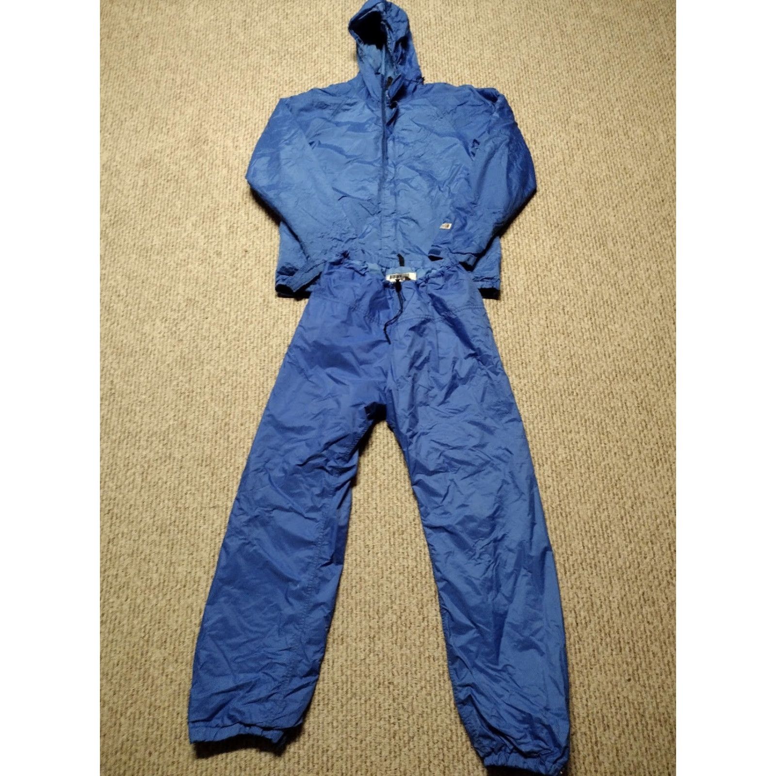 The North Face VINTAGE The North Face Gore-Tex Mountain Suit Jacket Pants XL Blue Waterproof 80s Mens Hooded Hiking Size 46R - 2 Thumbnail