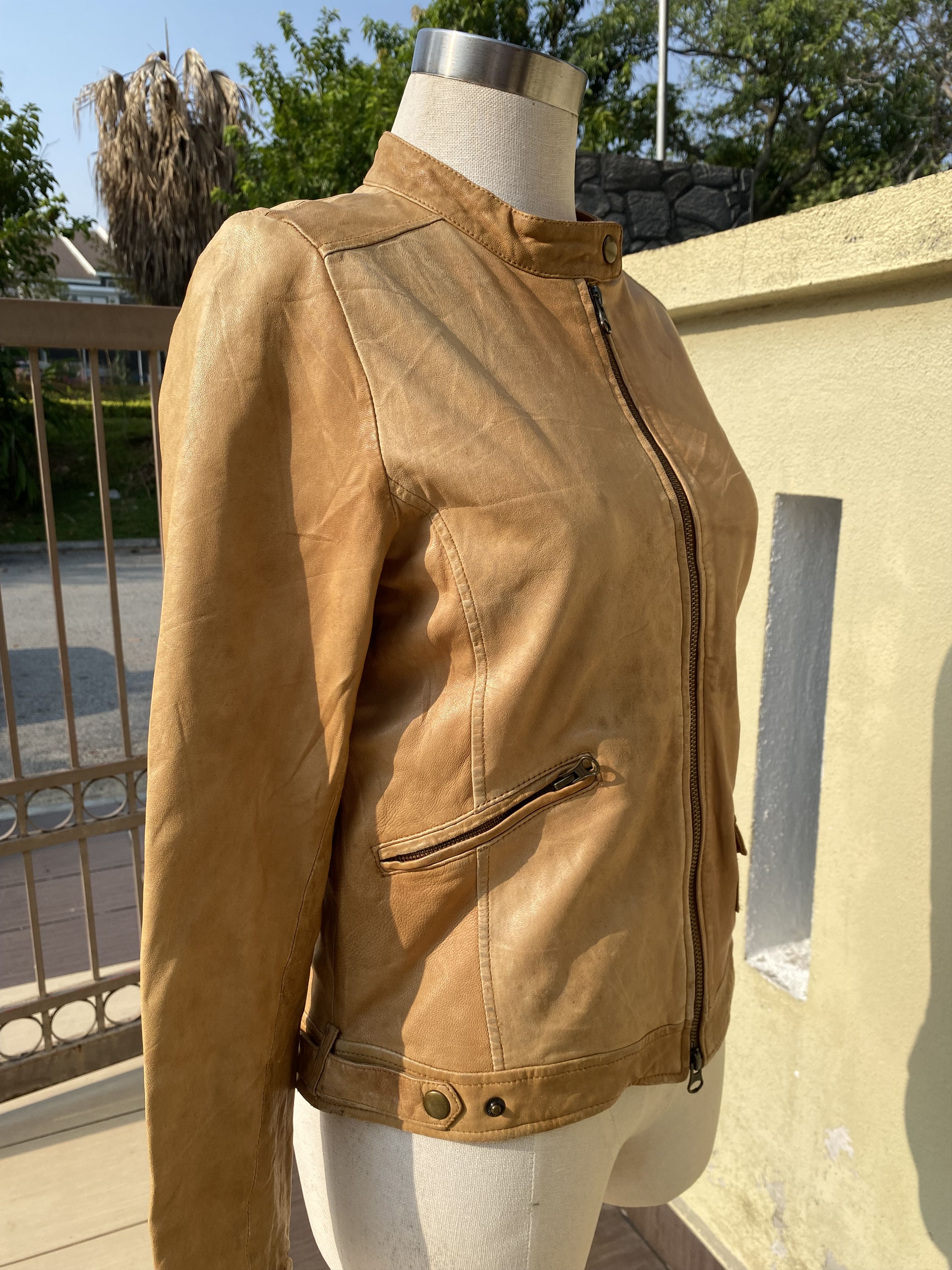 Japanese Brand faded leather jacket Size M / US 6-8 / IT 42-44 - 6 Thumbnail