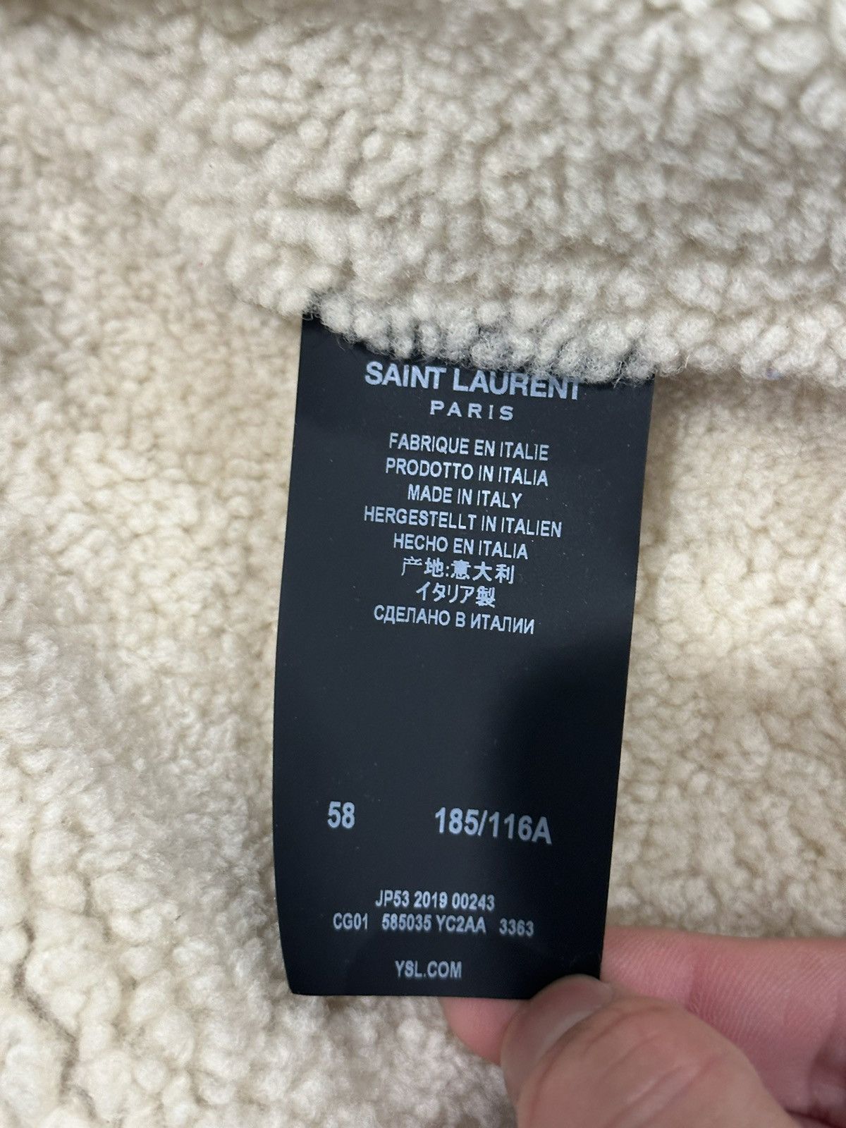 Saint Laurent Paris Suede Shearling Trucker Jacket 58 Size US XXL / EU 58 / 5 - 8 Thumbnail