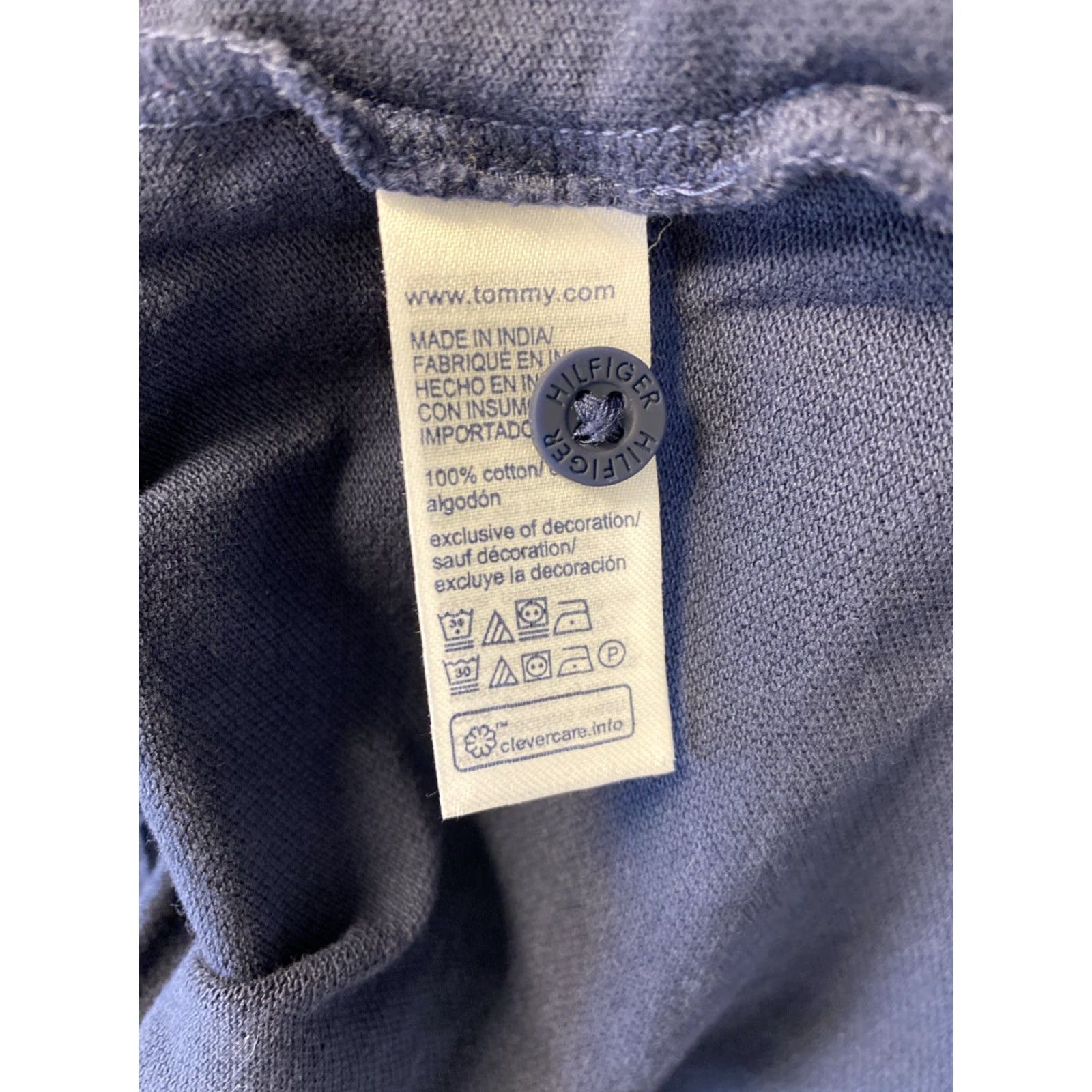 Tommy Hilfiger VINTAGE Tommy Hilfiger Polo Shirt Men XXL Solid Blue Golf Walking Classic Fit Size US XXL / EU 58 / 5 - 7 Thumbnail