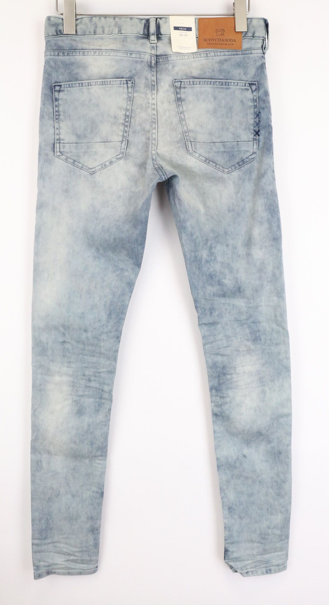 Scotch & Soda SKIM W29/L34 Blue Skinny Stretch Zipped Jeans 75631 Size US 29 - 2 Thumbnail