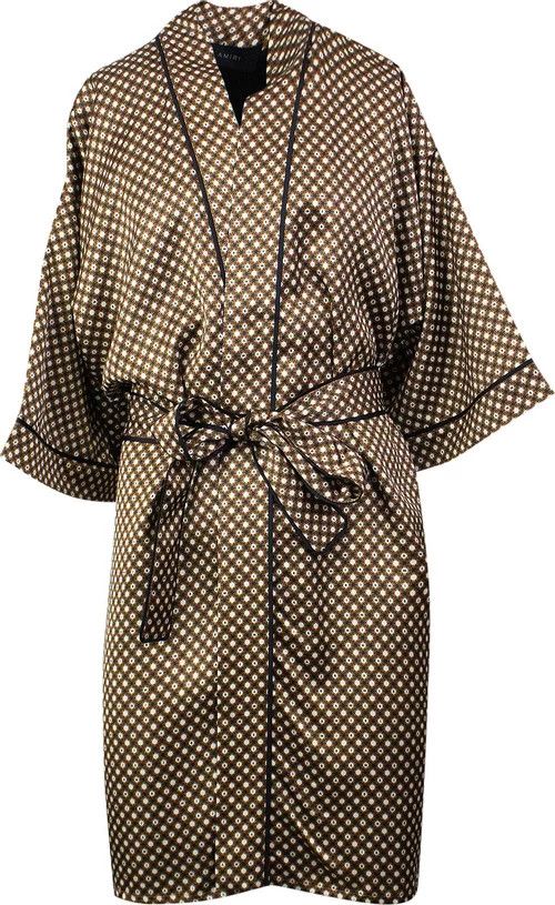 Amiri o1gr1nt1024 Poker Chip Pajama Robe in Tan Size US XL / EU 56 / 4 - 1 Thumbnail