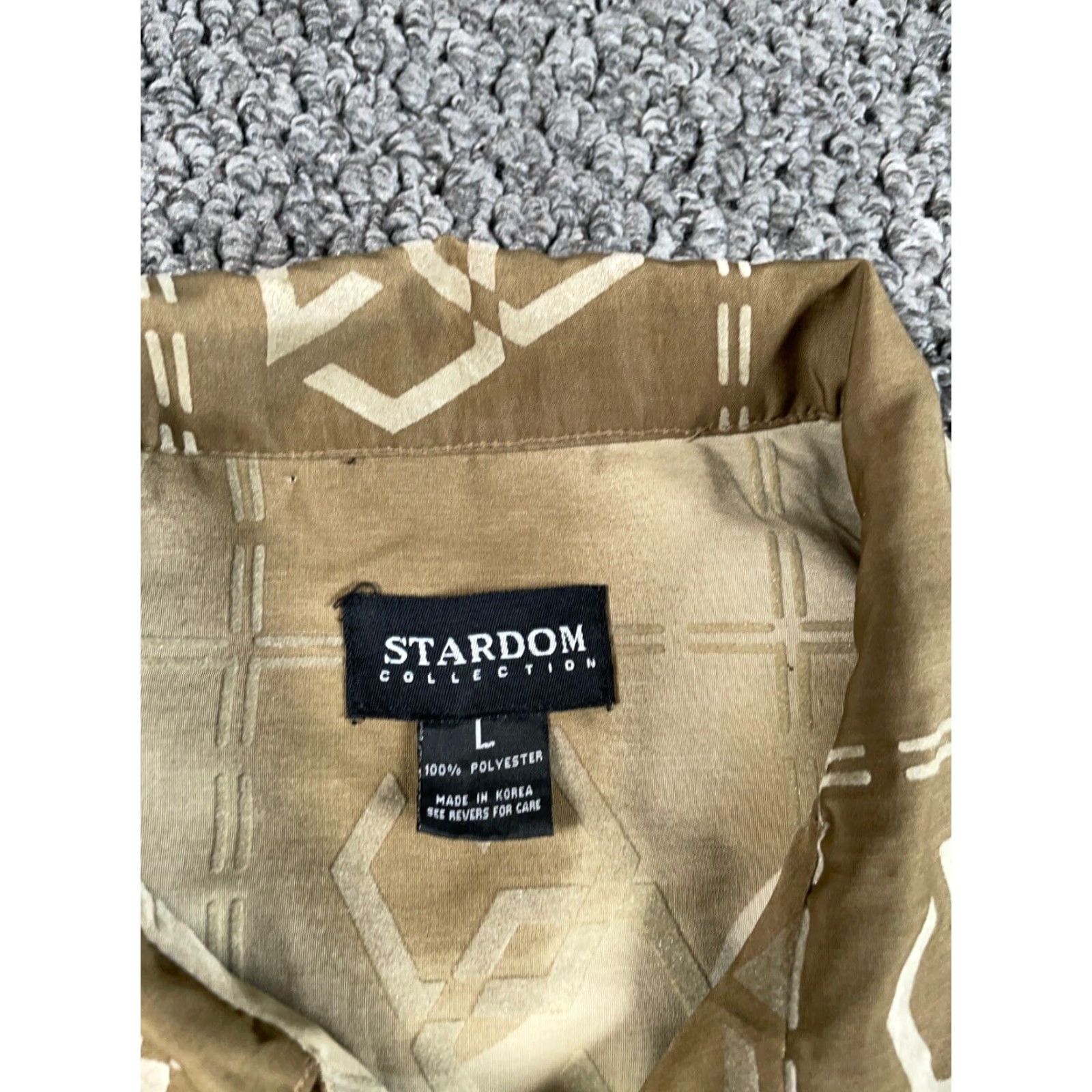 Vintage VTG Shirt Geometric Pattern Brown Adult Large Mens 90s Hip Hop Vintage Size US L / EU 52-54 / 3 - 3 Thumbnail
