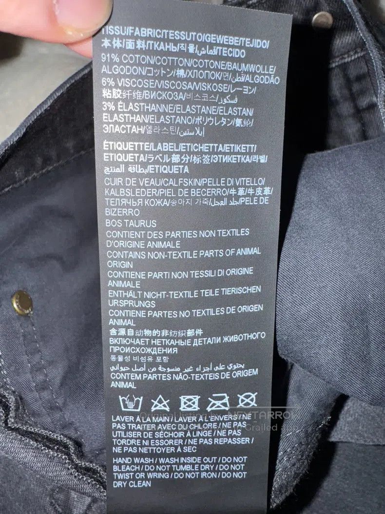 Saint Laurent Paris Saint Laurent Paris Glue Splatter Black Grey Men's Jeans Size US 30 / EU 46 - 6 Thumbnail