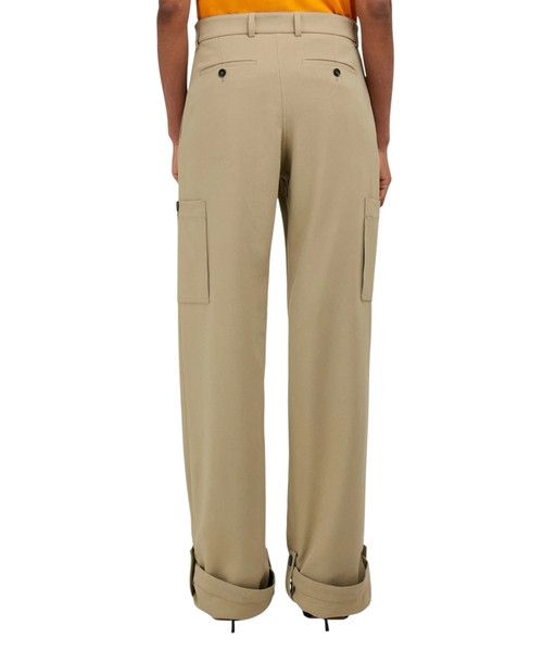 Salvatore Ferragamo o1s1rm0526 Silk Blend Cargo Pant in Beige Size 26" / US 2 / IT 38 - 4 Thumbnail