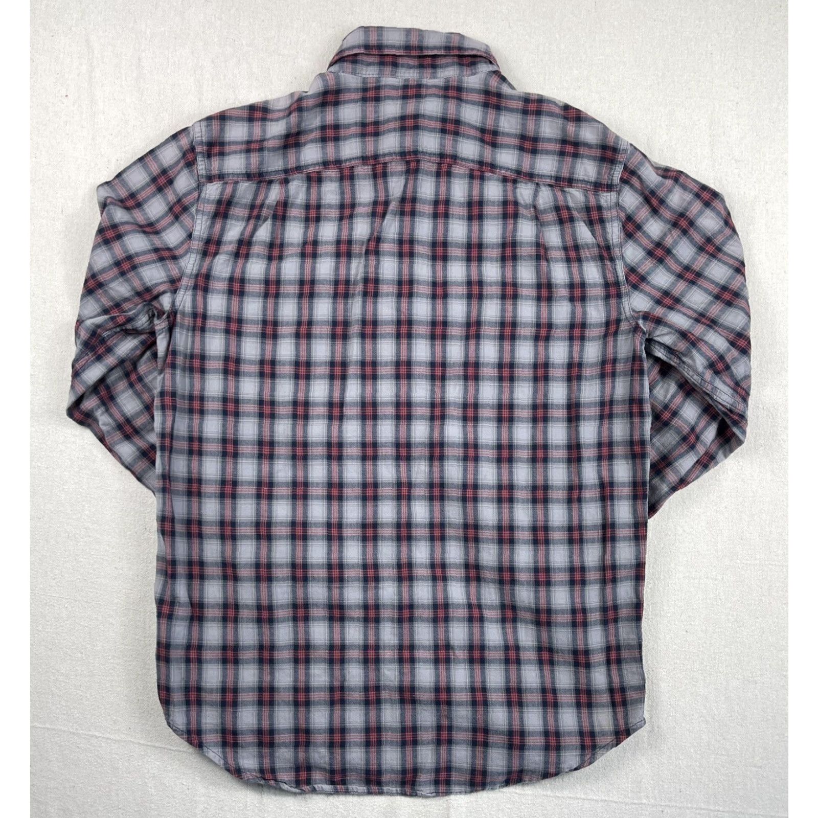 Carhartt Carhartt Shirt Mens Button-Up Long Sleeve Plaid Casual Work Gray Blue Red Multicolor Cotton Woven Regular Size M Size US M / EU 48-50 / 2 - 2 Thumbnail