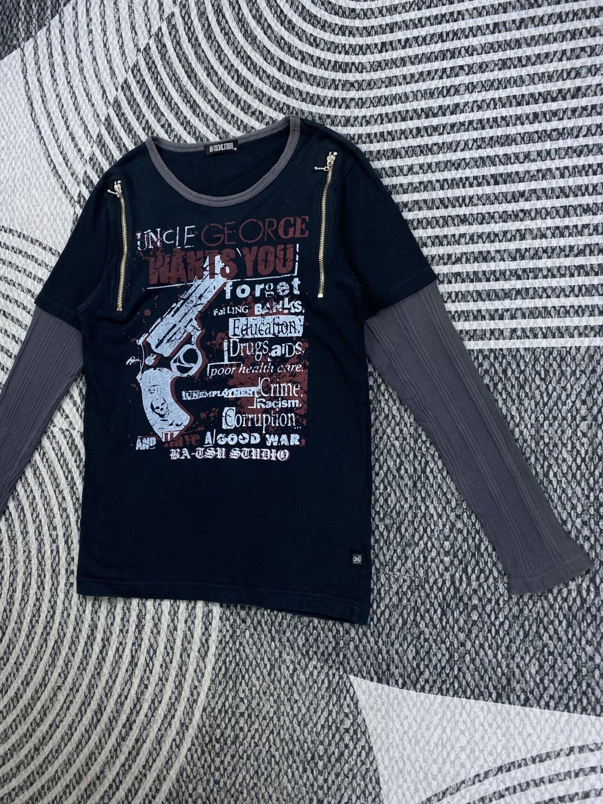 Hysteric Glamour Vintage Ba-Tsu Studio Punk Printed Longsleeve Shirt Size US S / EU 44-46 / 1 - 4 Thumbnail