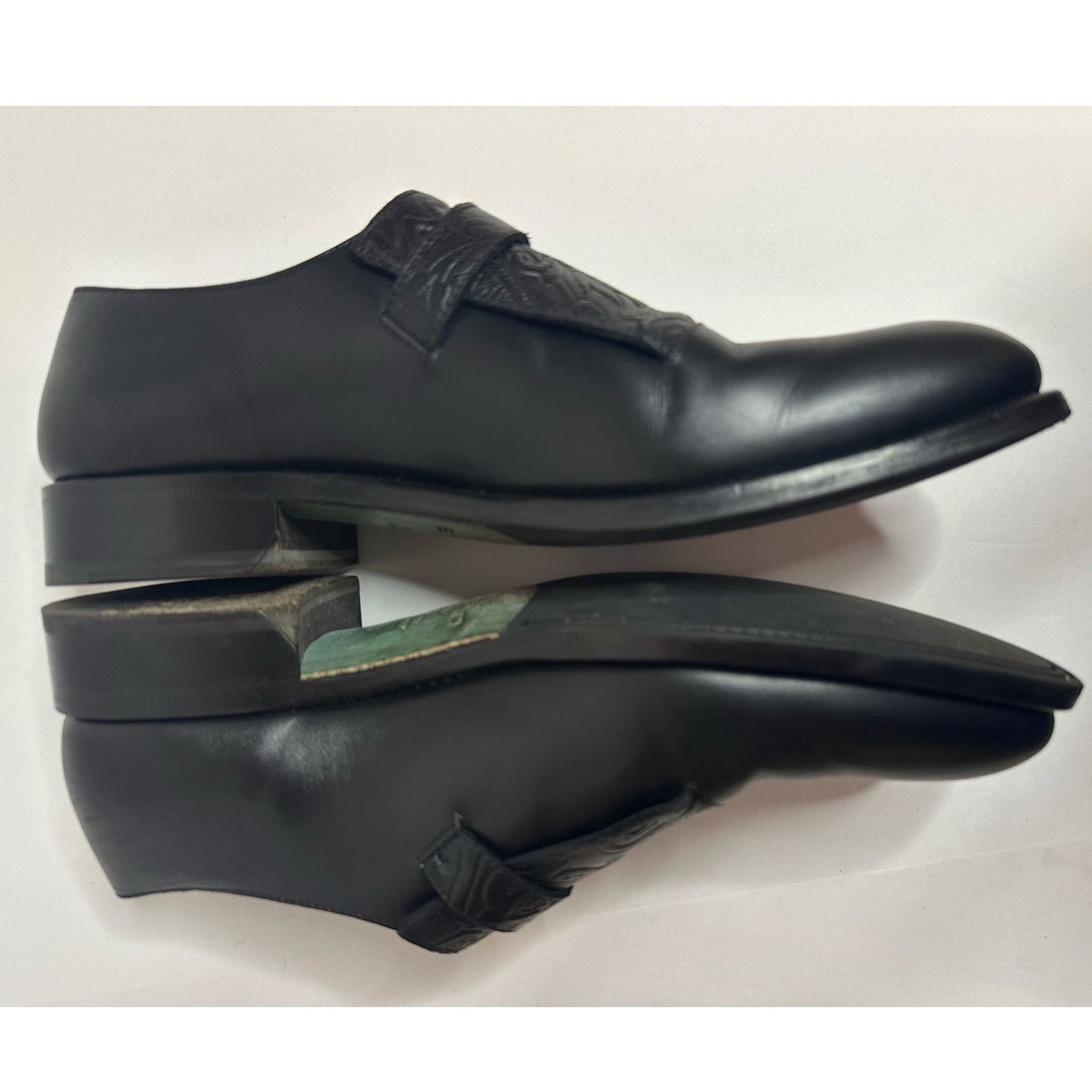 Etro Monk Strap Glossed Black Leather Shoes size IT 44 US 11 Size US 11 / EU 44 - 5 Thumbnail