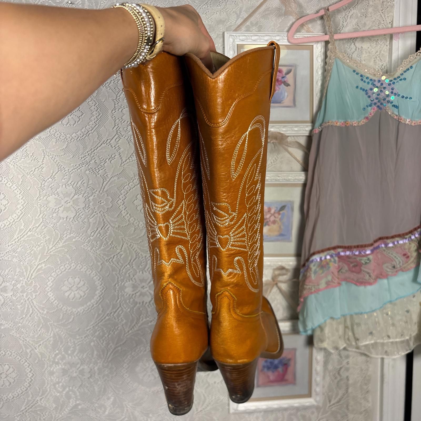 Jeffrey Campbell vintage leather embroidered cow girl boots Size ONE SIZE - 1 Thumbnail
