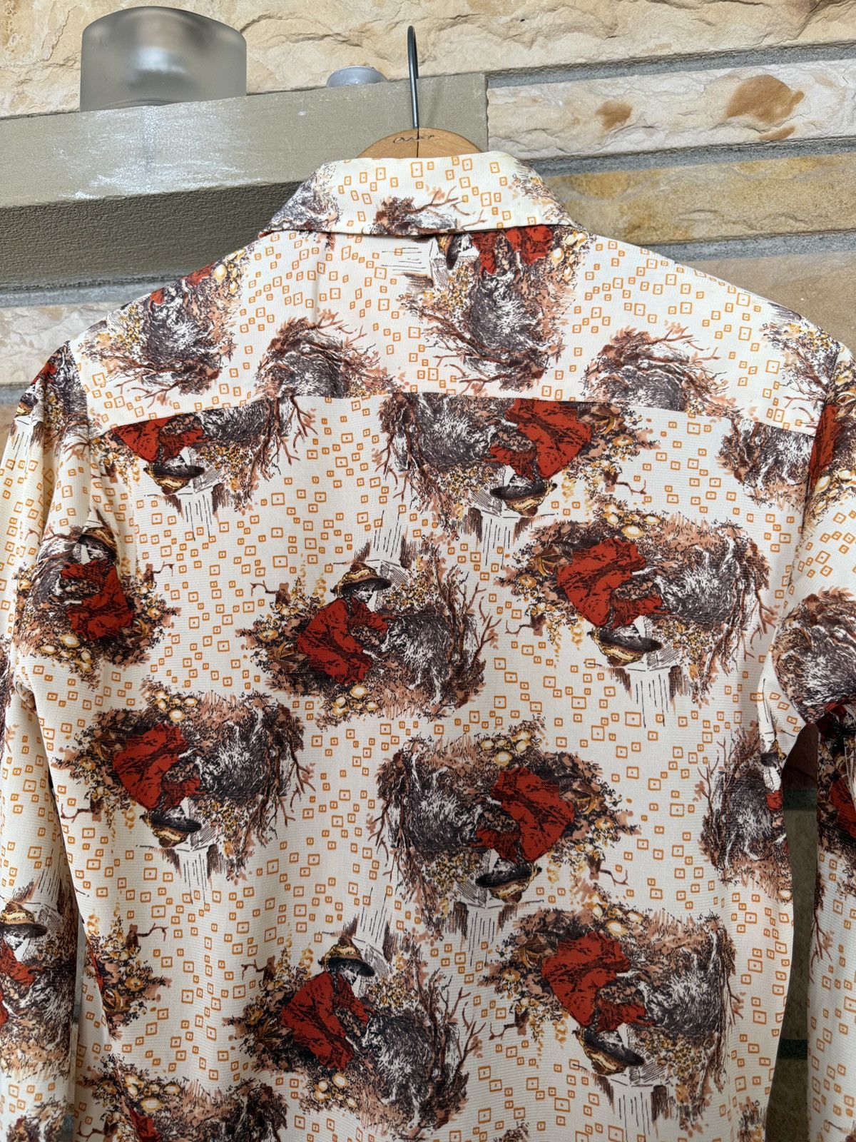 Vintage Vintage 70s Novelty Print Button Up Shirt Western Rockabilly Size US S / EU 44-46 / 1 - 8 Thumbnail
