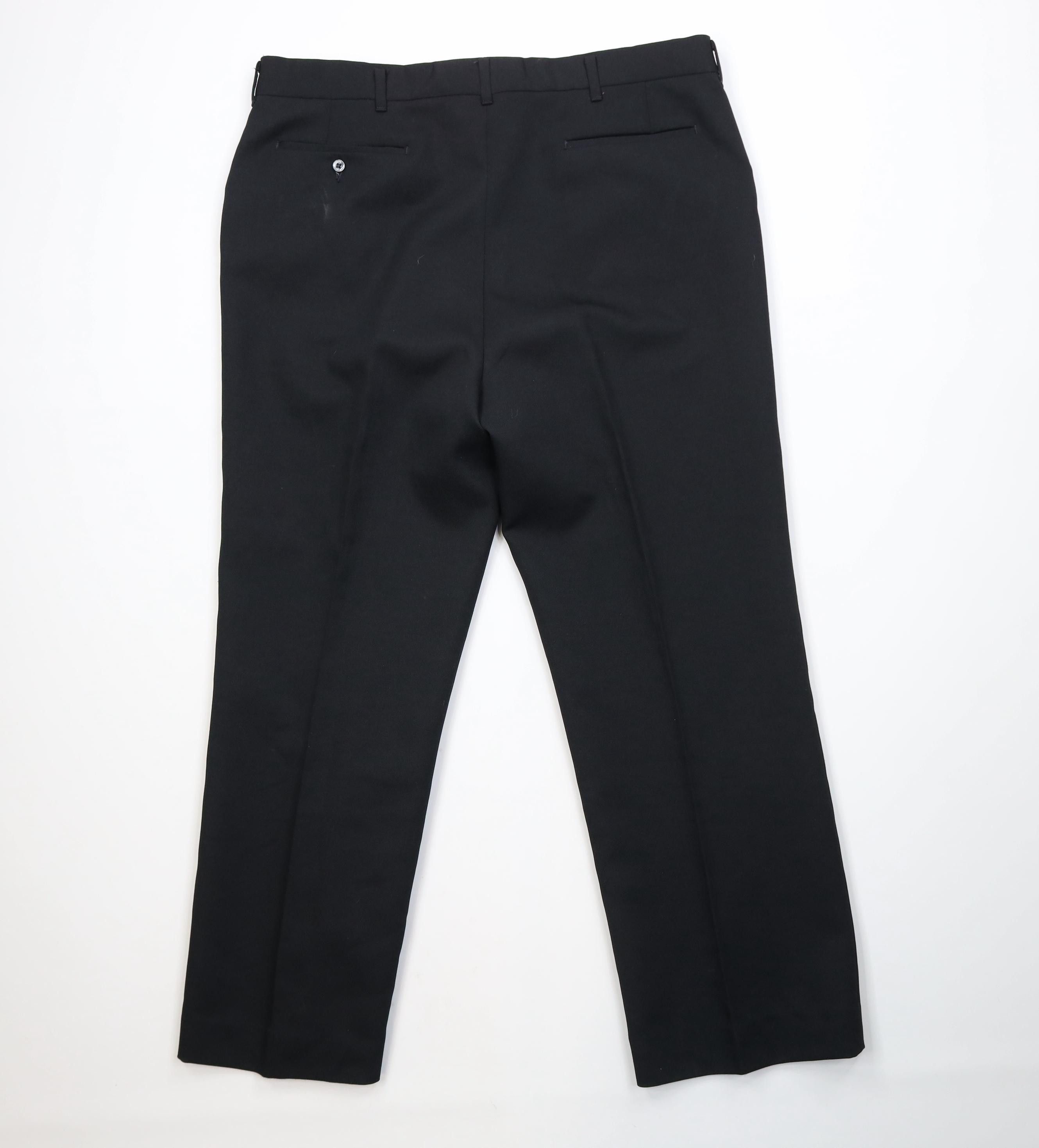 Vintage Vintage 70s Streetwear Flared Wide Leg Chino Pants Black USA Size US 38 / EU 54 - 9 Thumbnail