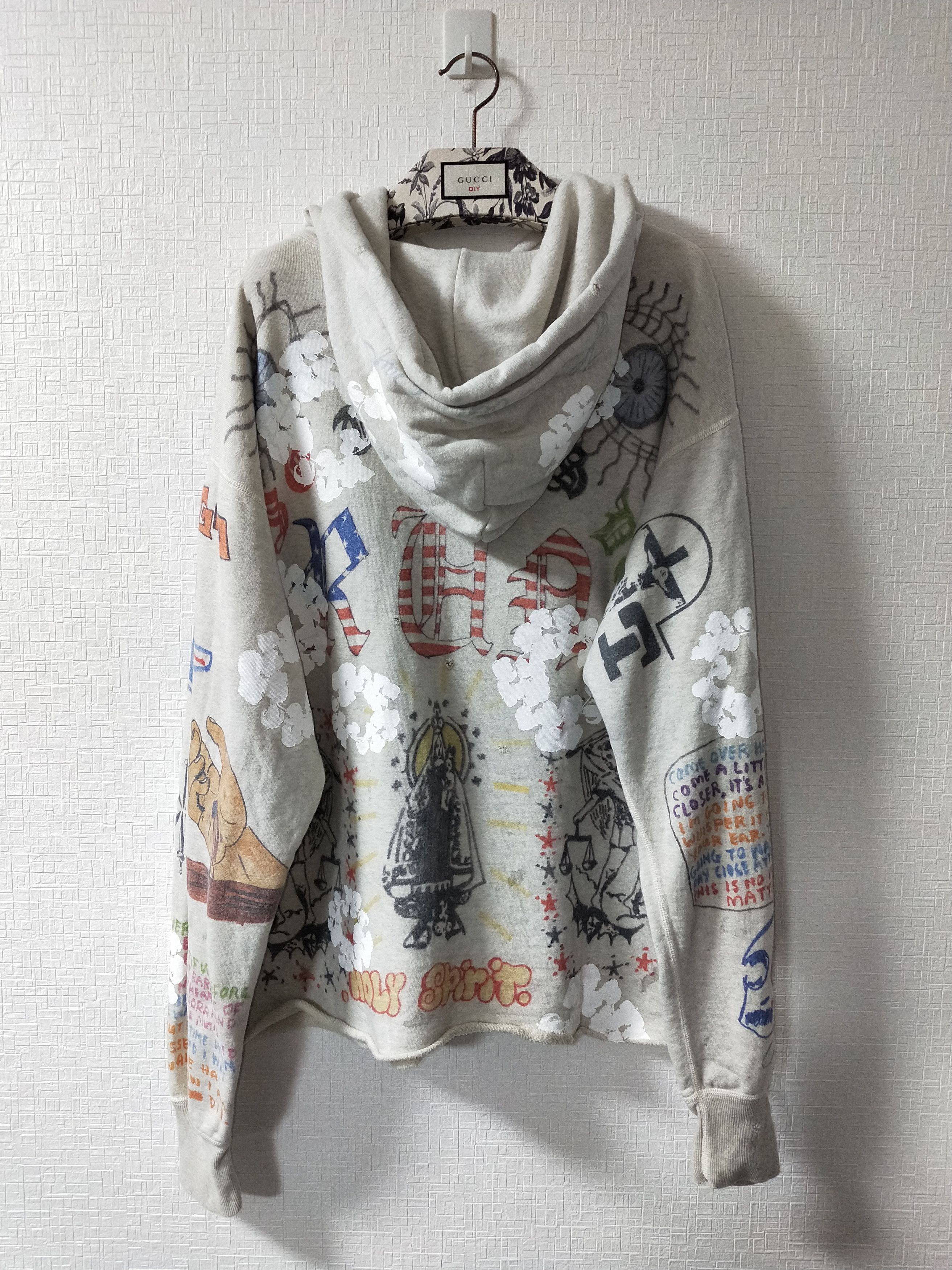 Saint Michael Denim Tears Graffiti Hoodie Size US L / EU 52-54 / 3 - 2 Thumbnail