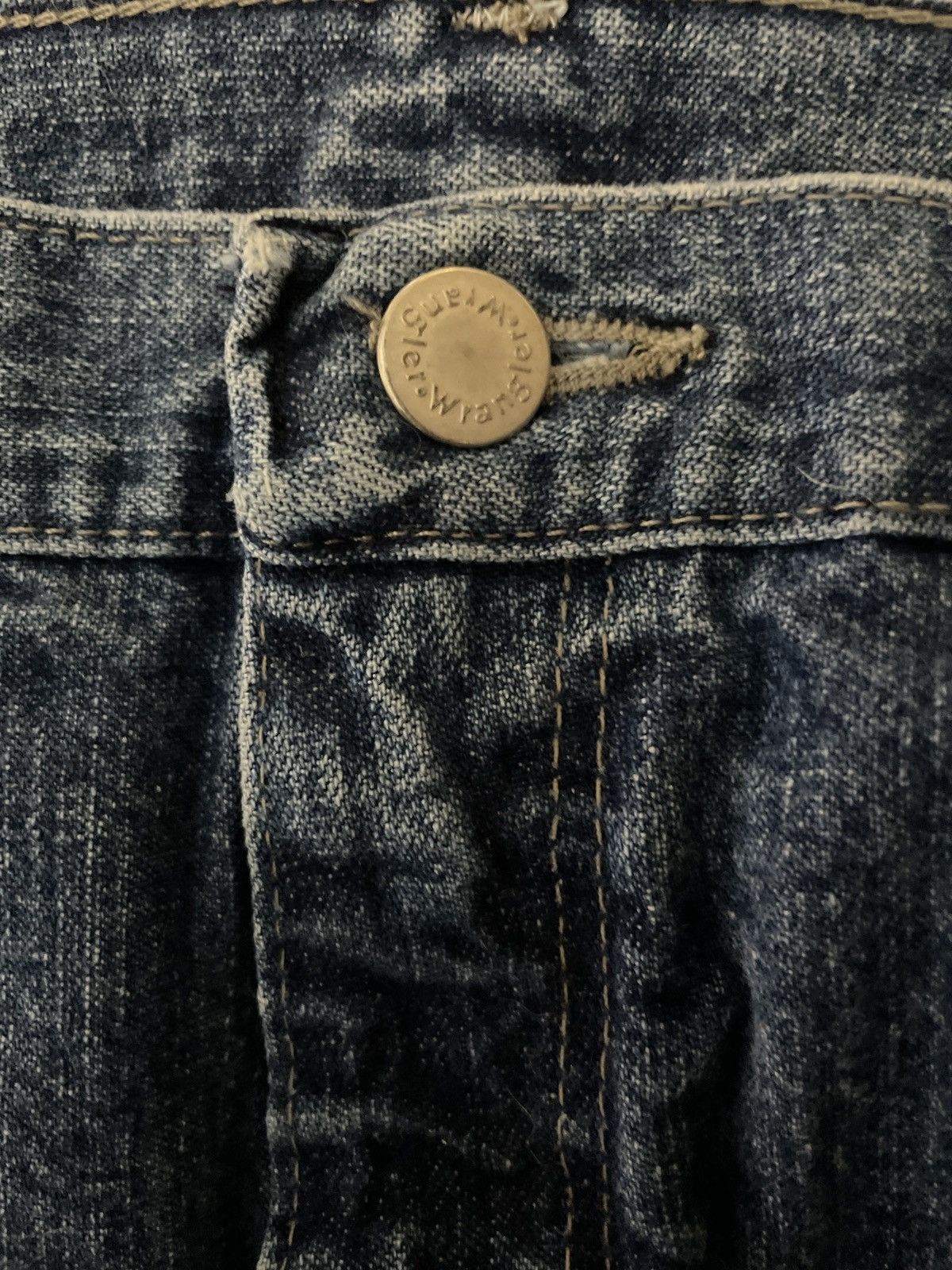 Designer × Vintage × Wrangler Wrangler Denim Blue Jean Shorts Jorts Waist 38x9 Carpenter 🔥 Size US 38 / EU 54 - 7 Thumbnail