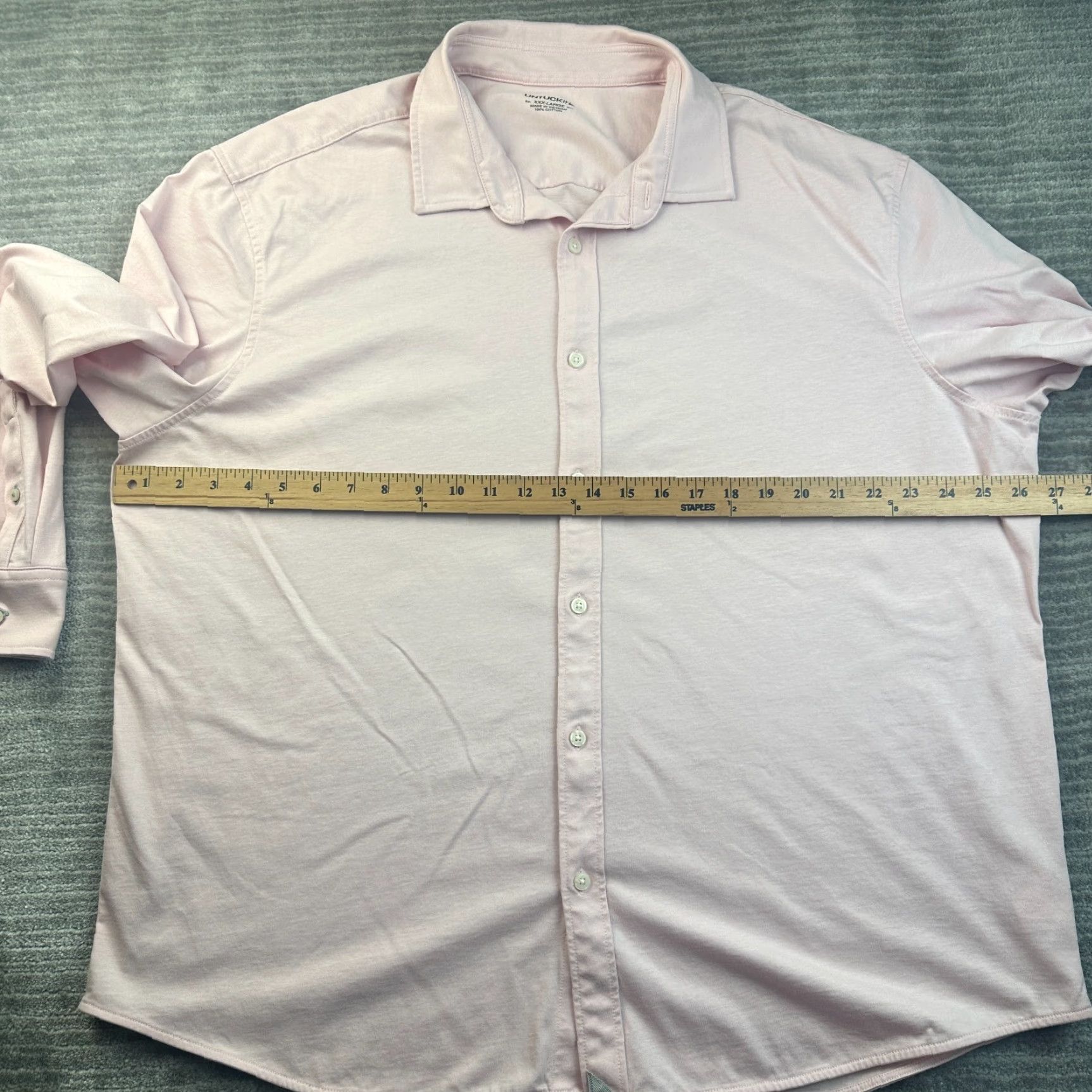 UNTUCKit UNTUCKit Shirt Mens 3XL Pink Button Up Plaid Long Sleeve Casual Workwear Size US XXL / EU 58 / 5 - 8 Thumbnail