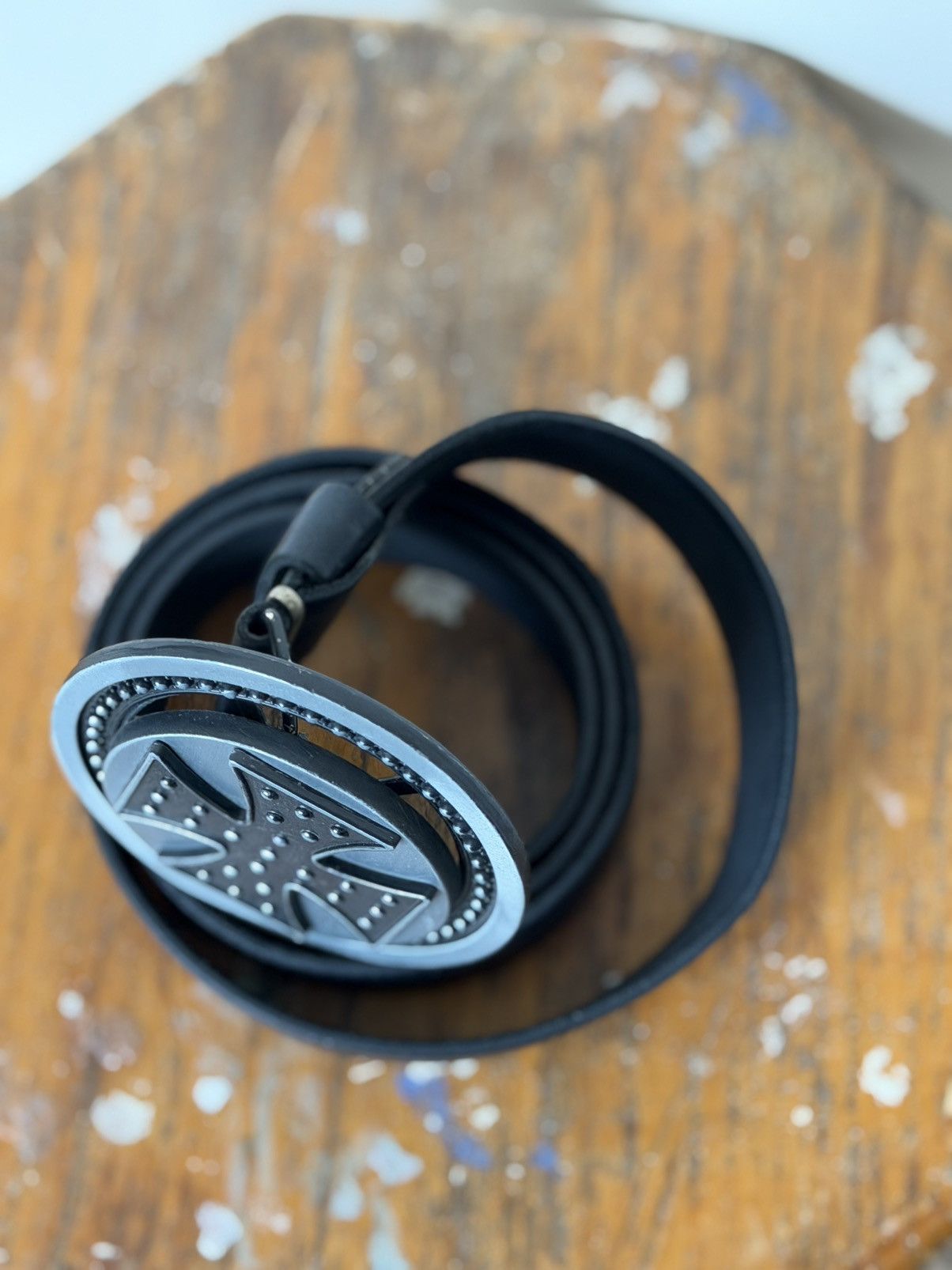 Japanese Brand VTG Choppers Streetwear Metal Logo Leather Y2K opium belt Size ONE SIZE - 4 Thumbnail