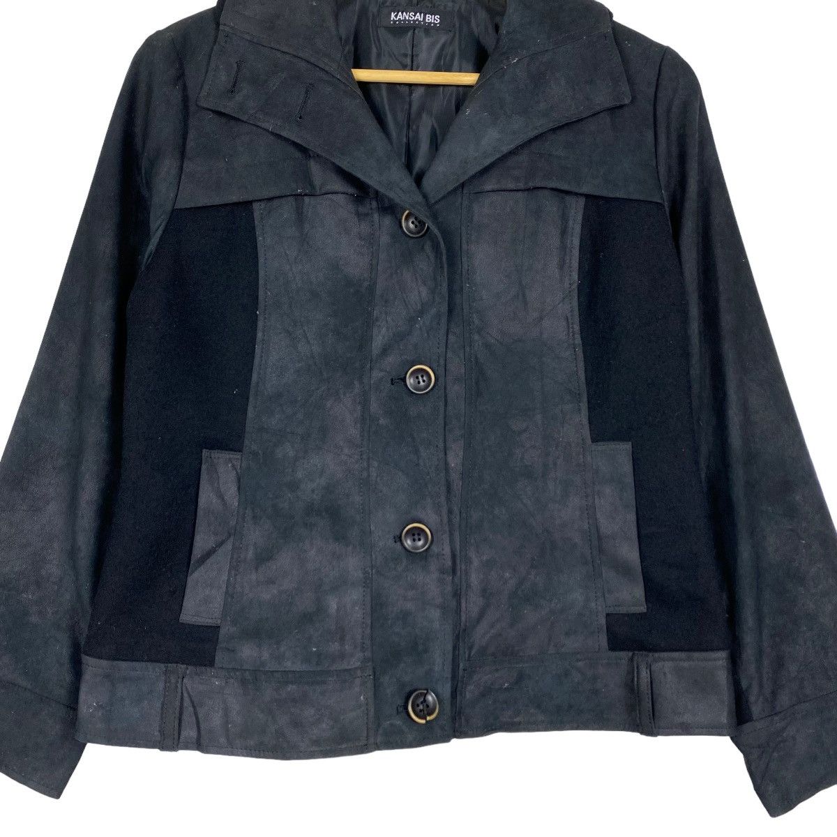 Kansai Yamamoto Kansai Bis Patchwork Cropped Jacket Size US M / EU 48-50 / 2 - 6 Thumbnail