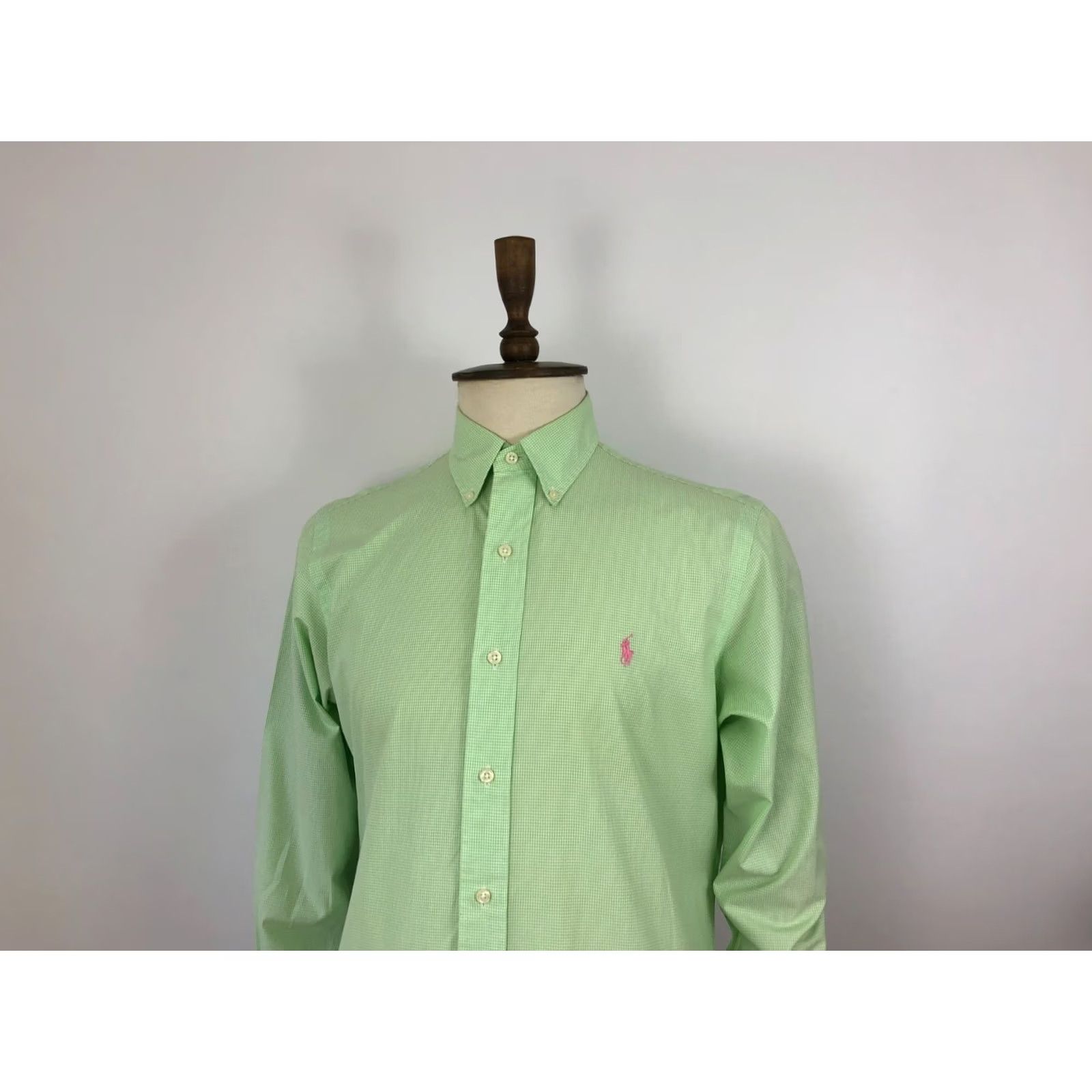 Ralph Lauren Ralph Lauren Shirt Mens 15.5 Green Men Size Cotton Micro Check Size US L / EU 52-54 / 3 - 4 Thumbnail