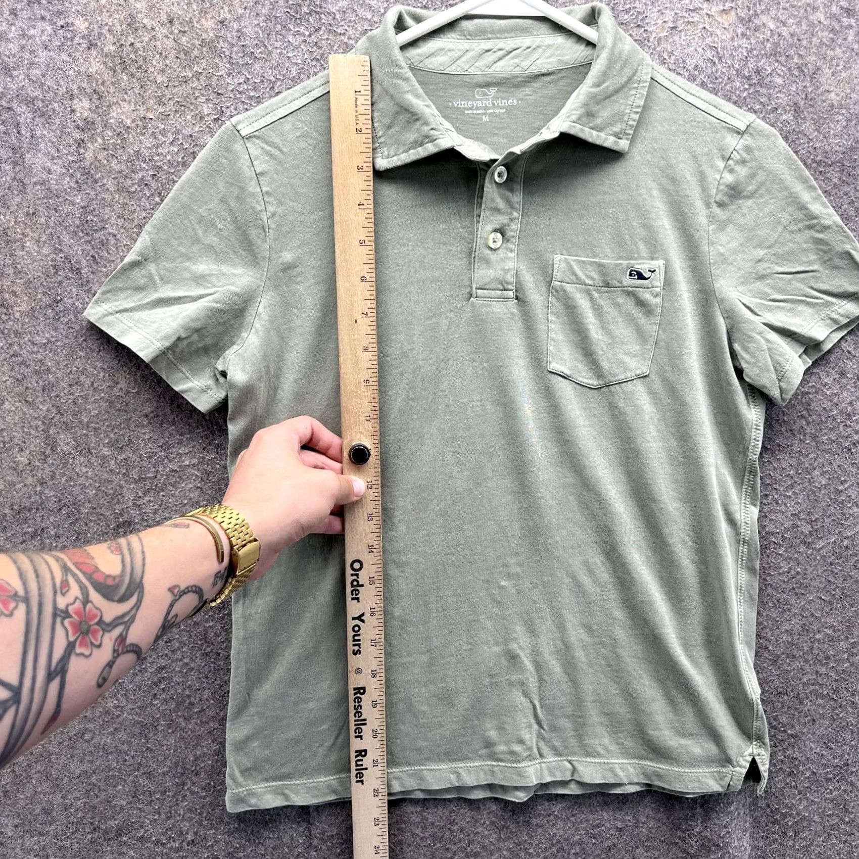 Vineyard Vines Vineyard Vines Polo Shirt Mens M Green Pocket Whale Logo Cotton Casual Shirt Size US M / EU 48-50 / 2 - 7 Thumbnail