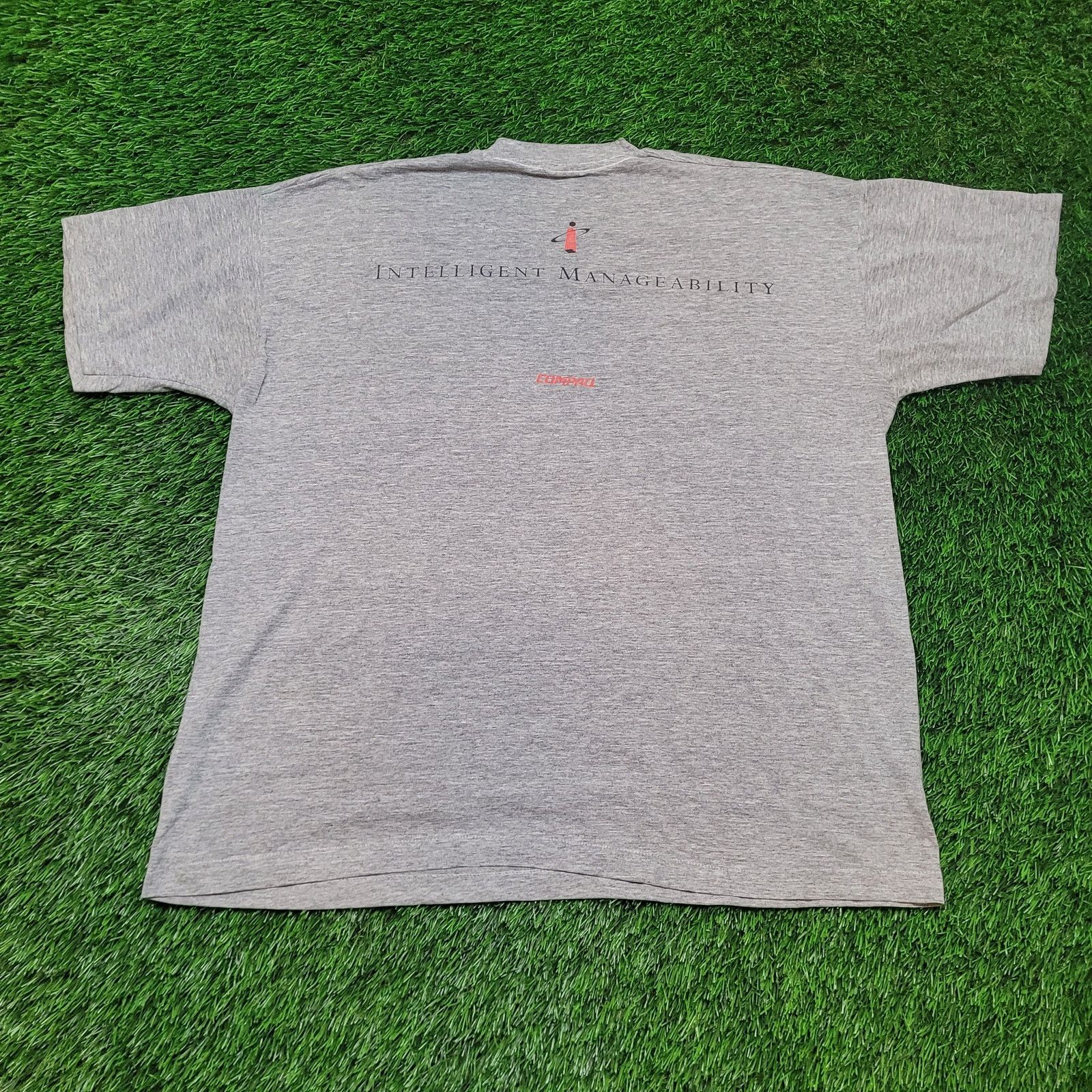 Fruit Of The Loom VTG 90s Compaq "Intelligent Manger" T-Shirt XL Single Stitch Size US XL / EU 56 / 4 - 5 Thumbnail