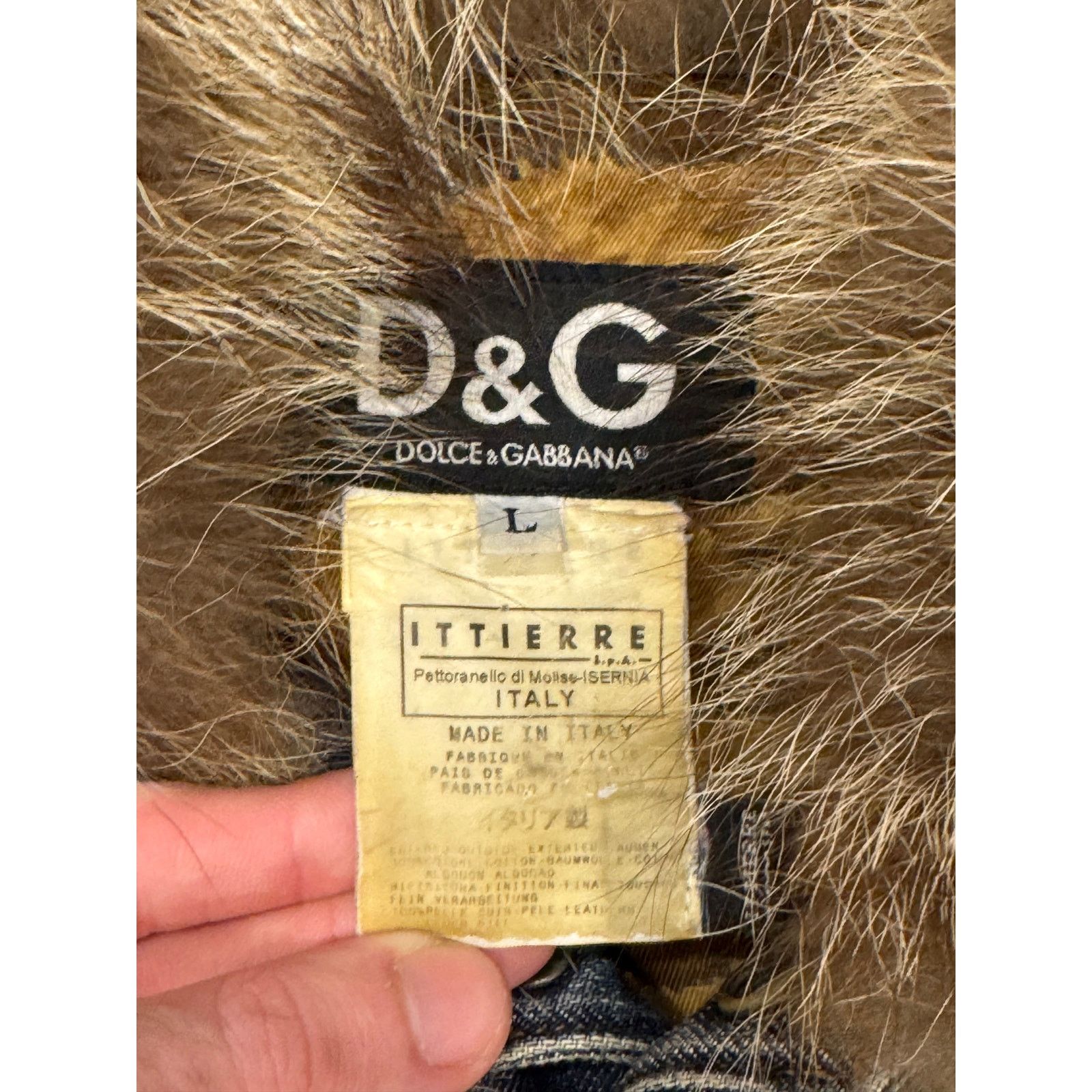 Dolce & Gabbana 2001 Dolce & Gabbana real fur denim jacket Size L / US 10 / IT 46 - 6 Thumbnail
