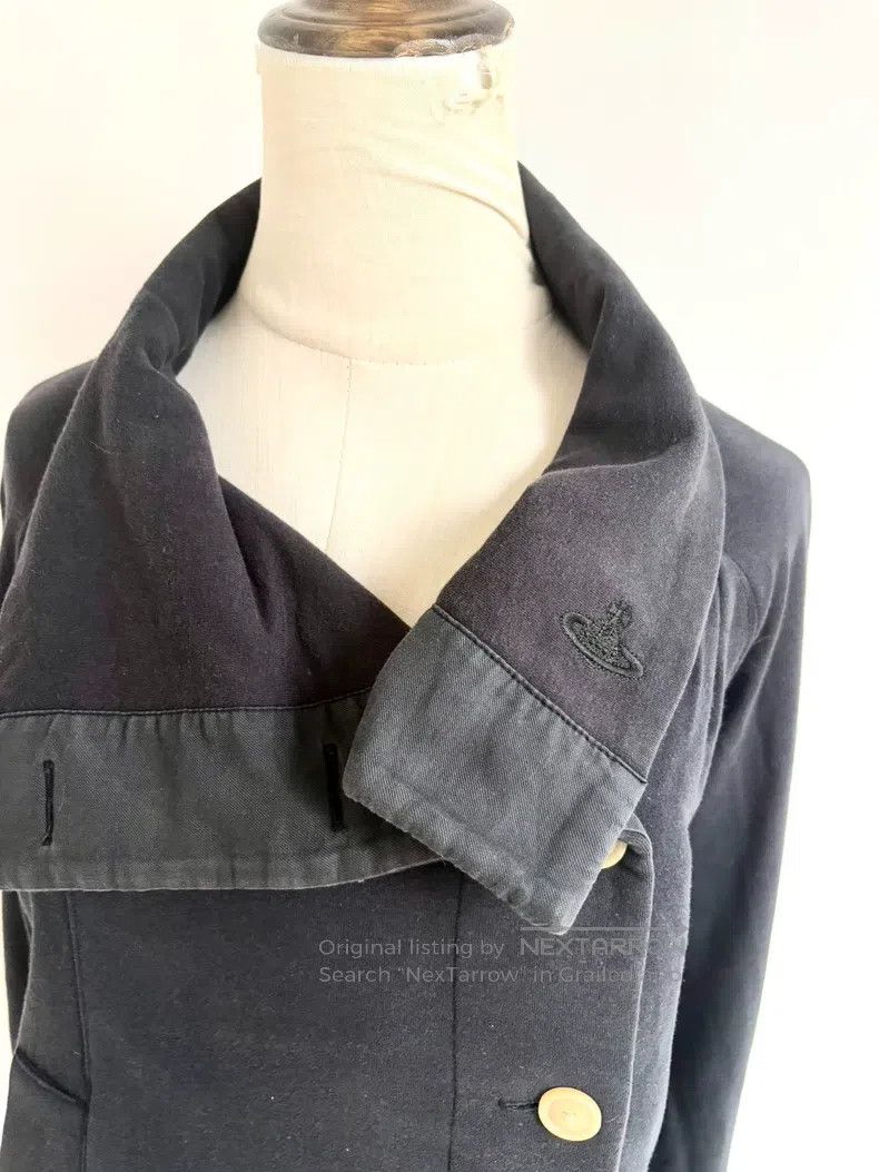 Vivienne Westwood Vivienne Westwood Vintage Black Large Saturn Lapel Jacket Size L / US 10 / IT 46 - 2 Thumbnail