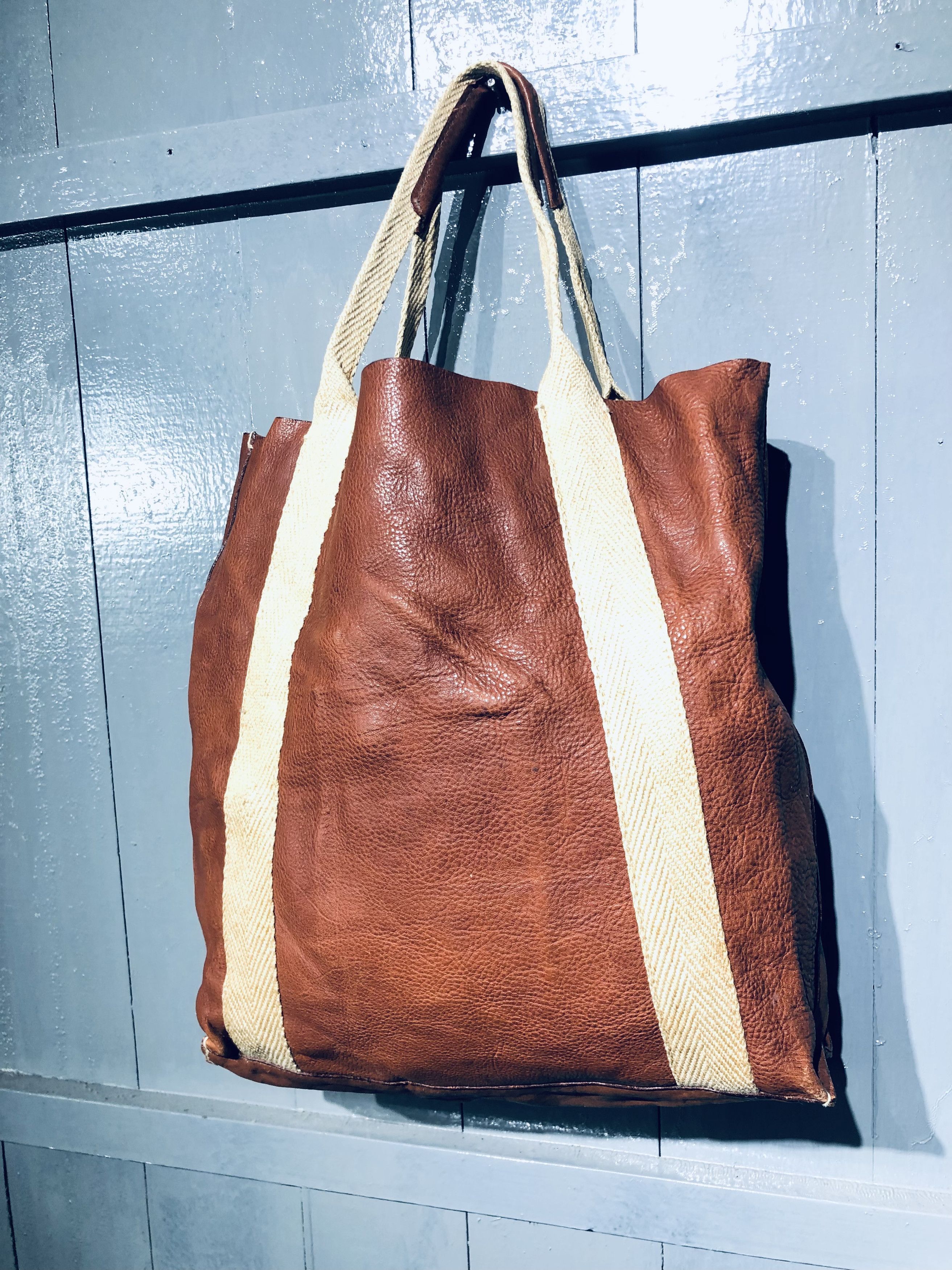 Japanese Brand × Leather JAPANESE GENTEN STREETWEAR FASHION STyLE LEATHER TOTE BAG Size ONE SIZE - 11 Thumbnail